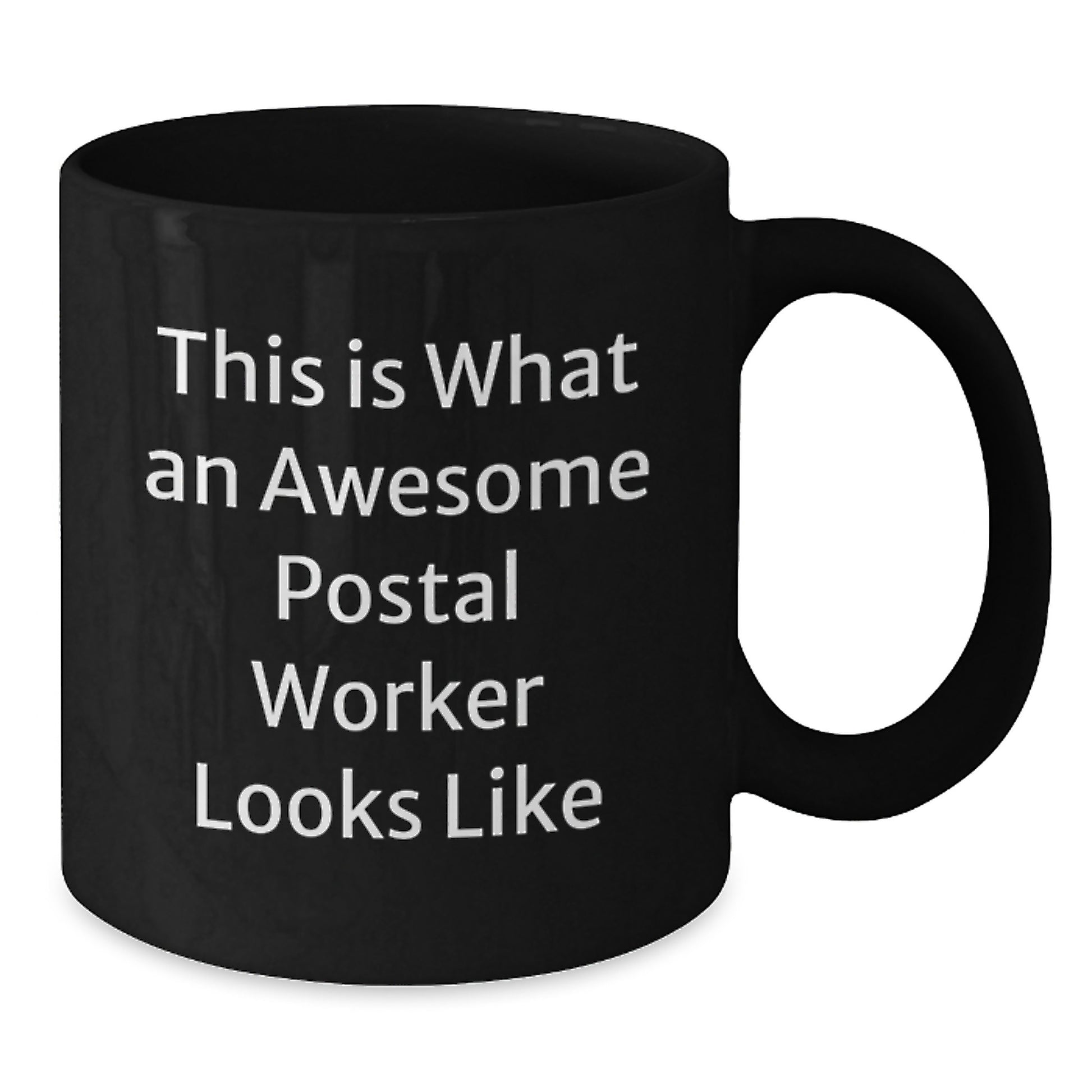 Funny Postal Worker Gifts from Friends for Men - 'This Is What An Awesome Postal Worker Looks Like' Black Coffee Mug - Additional