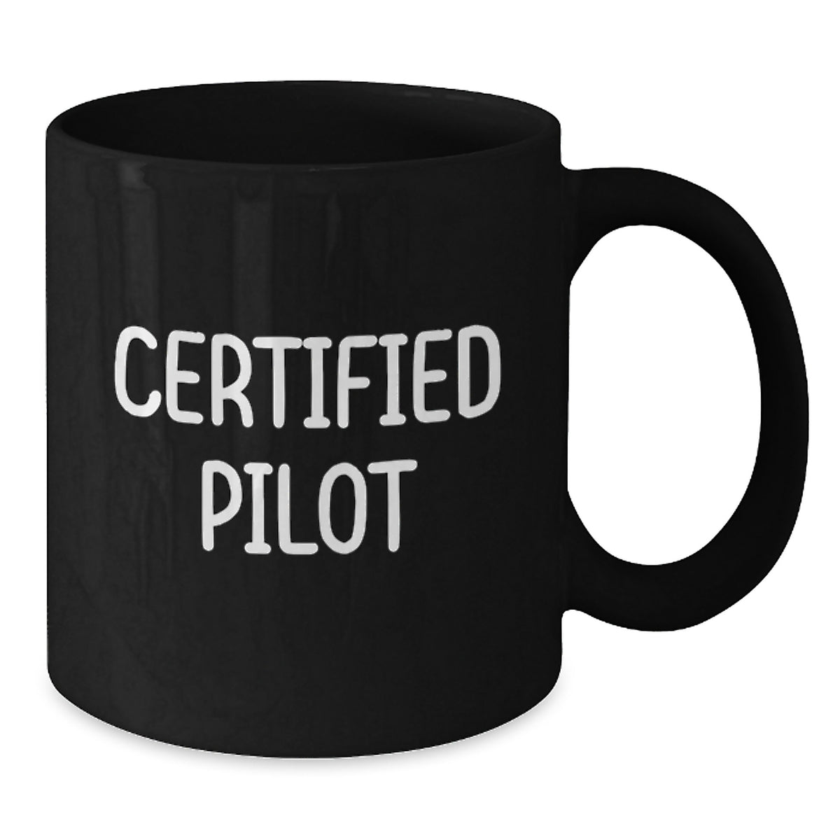 Funny Pilot Gifts for Men, Unique Birthday Unique Gifts from Friends to Certified Pilot, Black Coffee Mug with Inspirational Quote - Additional