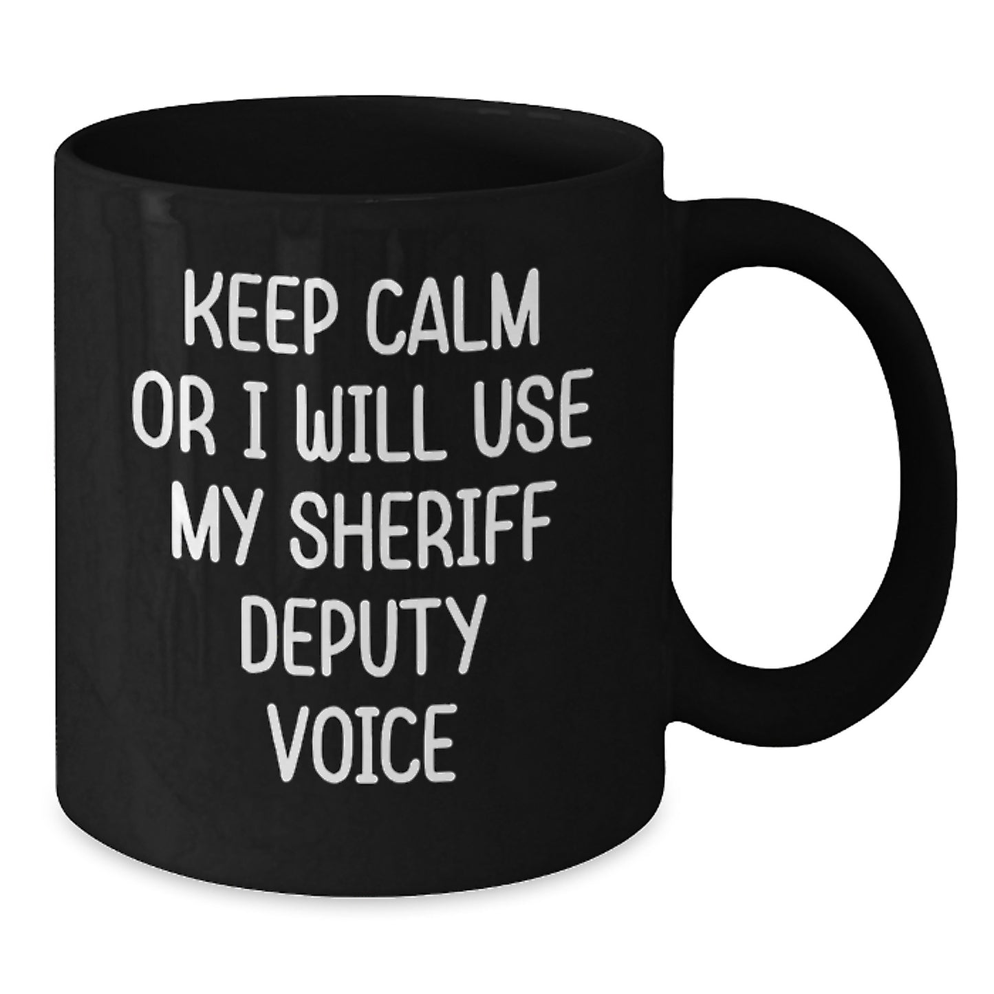 Funny Sheriff Deputy Gifts from Men to Friends, Unique Black Coffee Mug for Graduation - Additional
