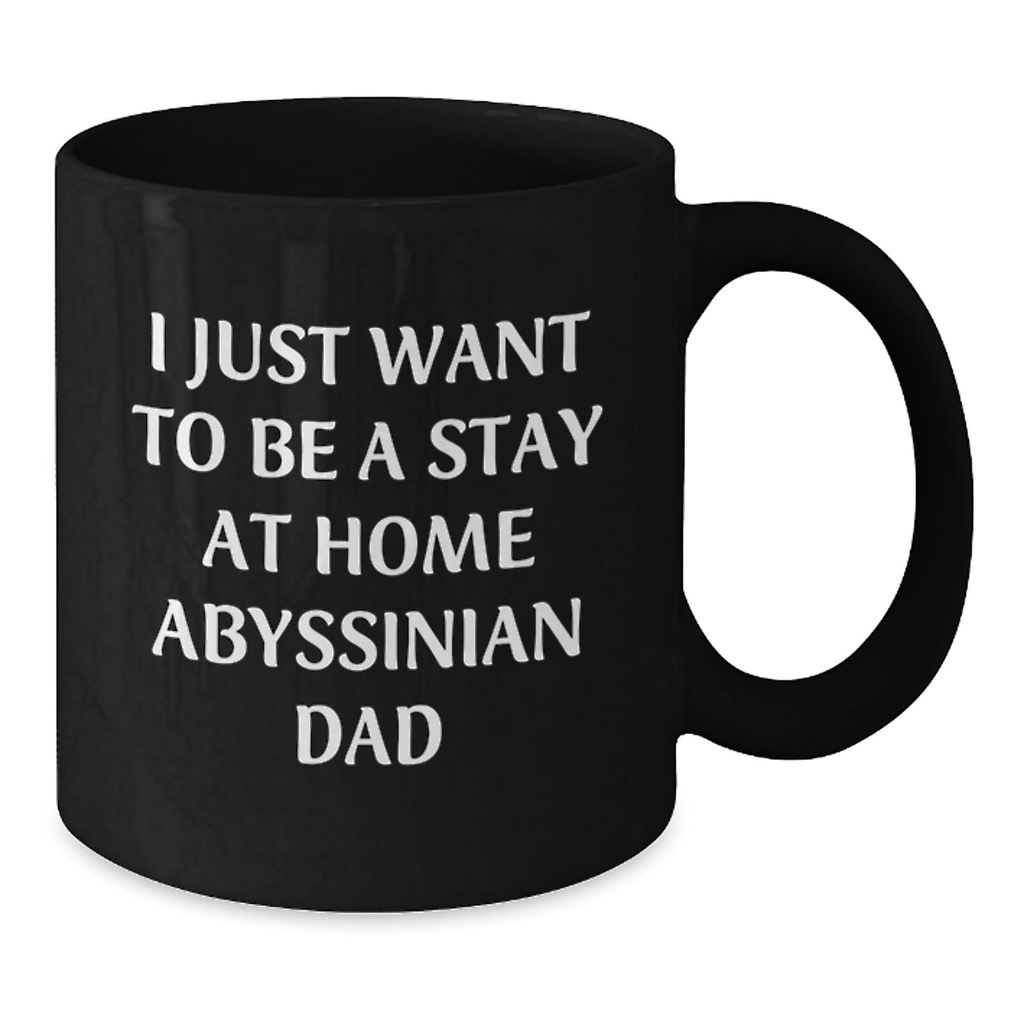 Funny Abyssinian Cat Black Coffee Mug, Ideal Gift for Abyssinian Cat Lover Dad on Birthday, Unique Gifts from Men to Family and Friends - Additional