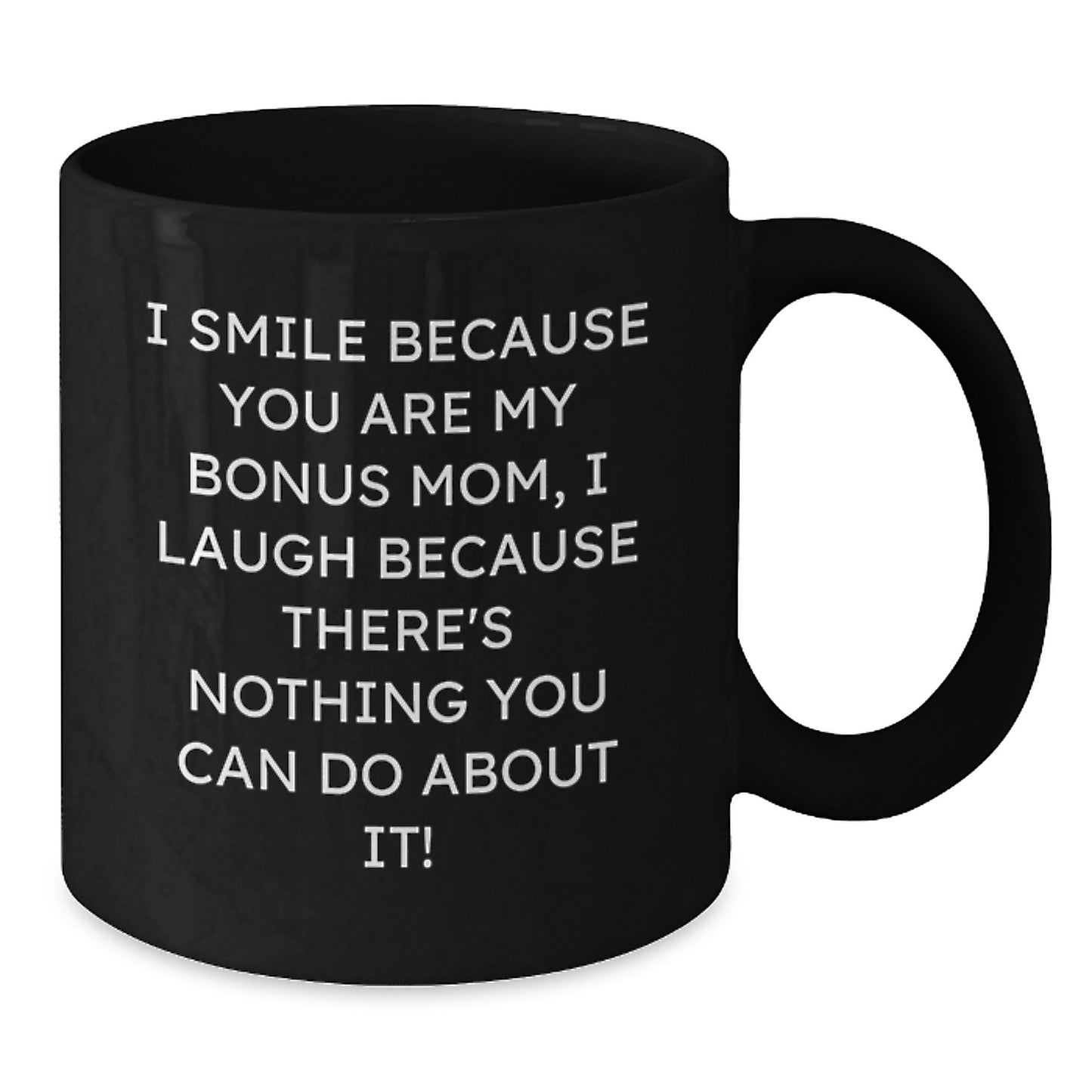 Bonus Mom Keepsake Black Coffee Mug Birthday Gift for Her - Additional