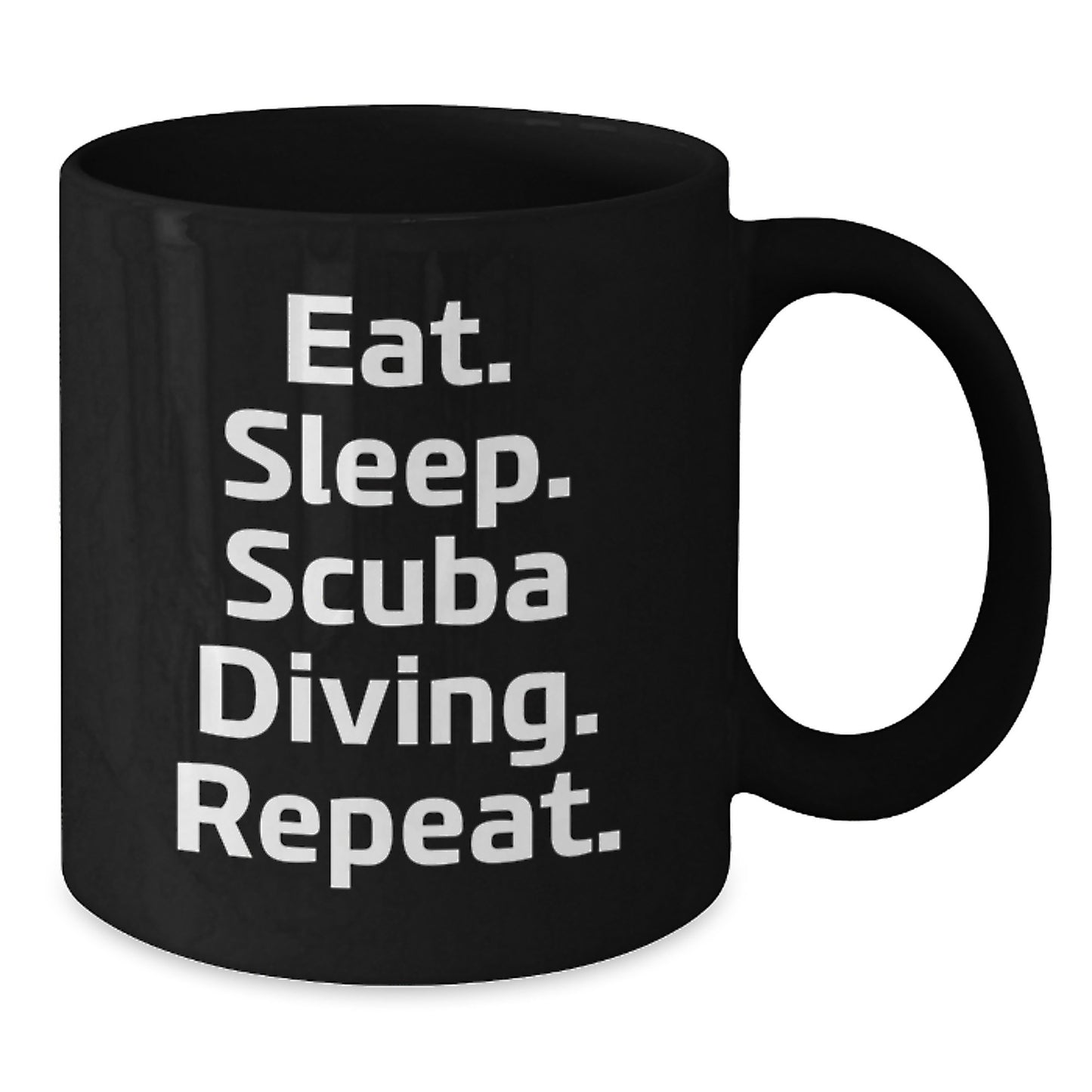 Scuba Diving Funny Black Coffee Mugs, Eat. Sleep. Scuba Diving. Repeat., Christmas Unique Gifts for Scuba Diving Men and Women from Family and Friends - Additional