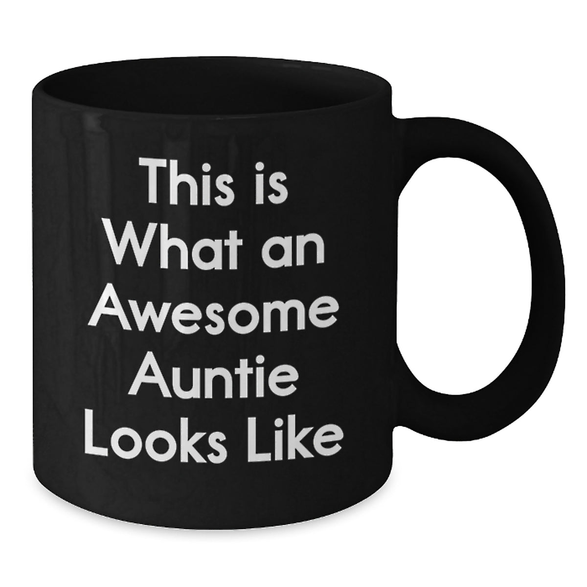 Funny Christmas Unique Gifts for Auntie - Awesome Auntie Black Coffee Mug, Gifts from Men to Family - Additional