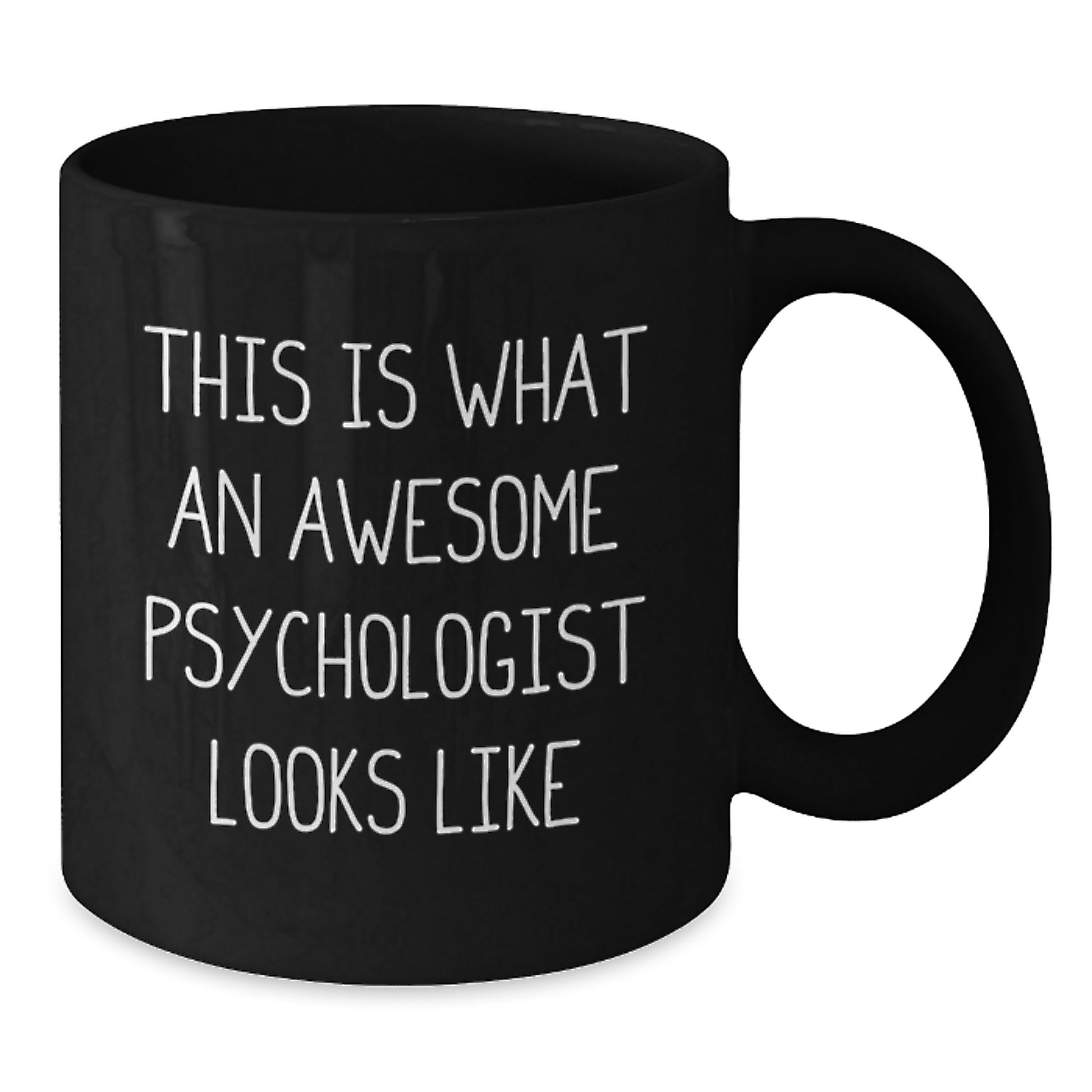 Funny Psychologist Gifts for Men Birthday - This Is What An Awesome Psychologist Looks Like Black Coffee Mug Gifts from Friends, Gifts for Psychologist, Black Coffee Mugs for Birthday - Additional