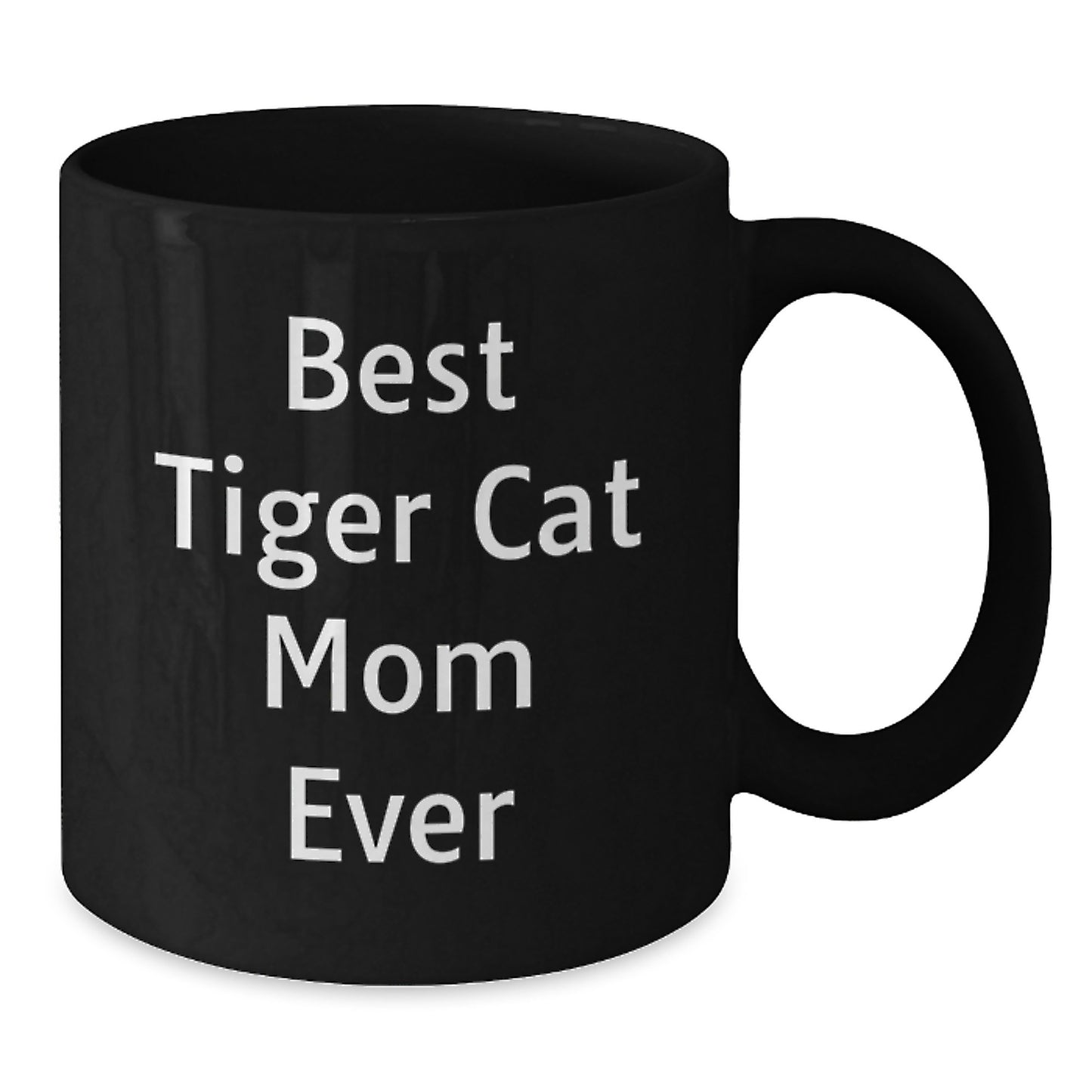 Funny Tiger Cat Mom Black Coffee Mug Gifts from Friends for Birthday - Additional
