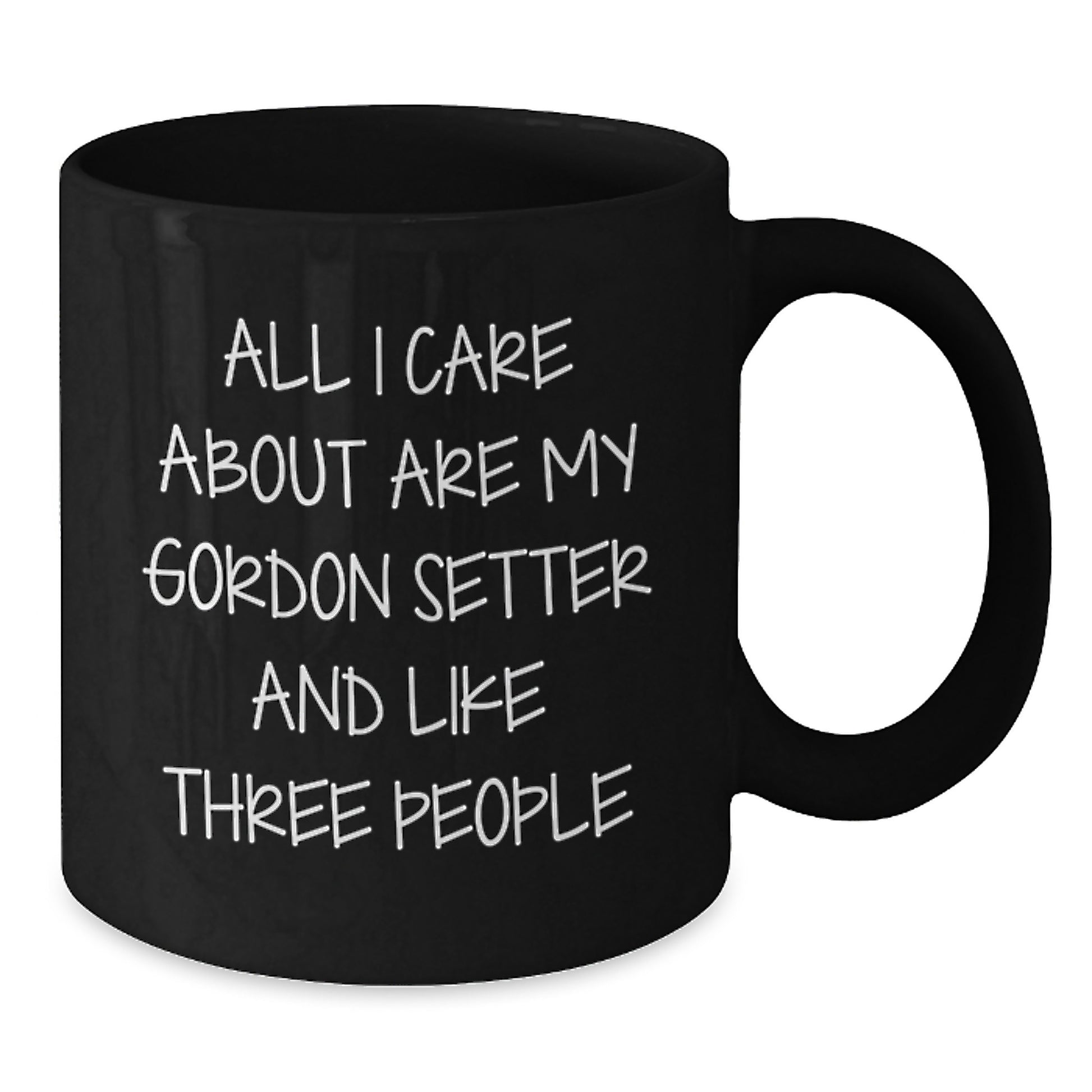 Funny Gordon Setter Dog Lover Black Coffee Mug Gifts from Friends on Birthday - Additional