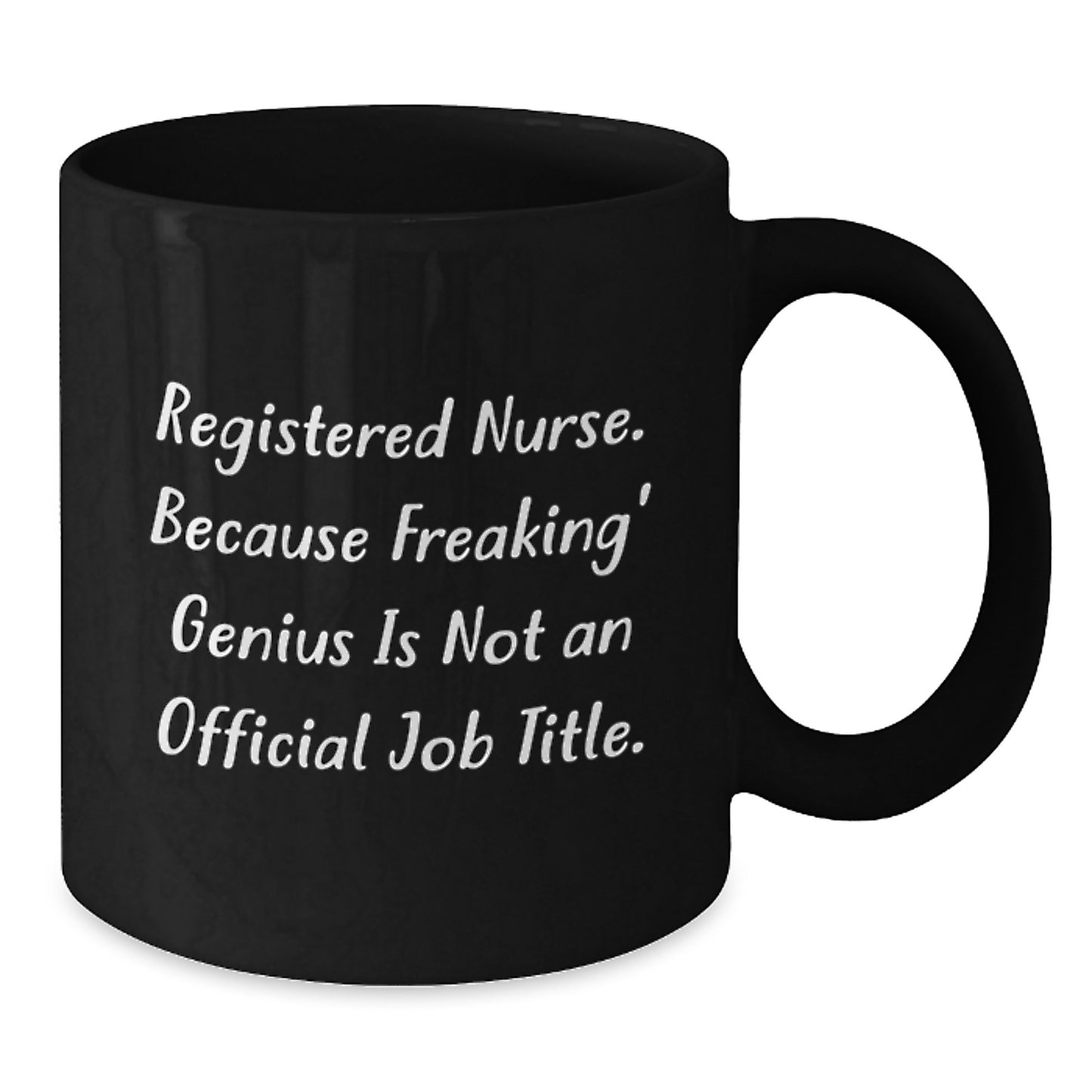 Birthday Gift for Her Registered Nurse Black Coffee Mug Present - Additional