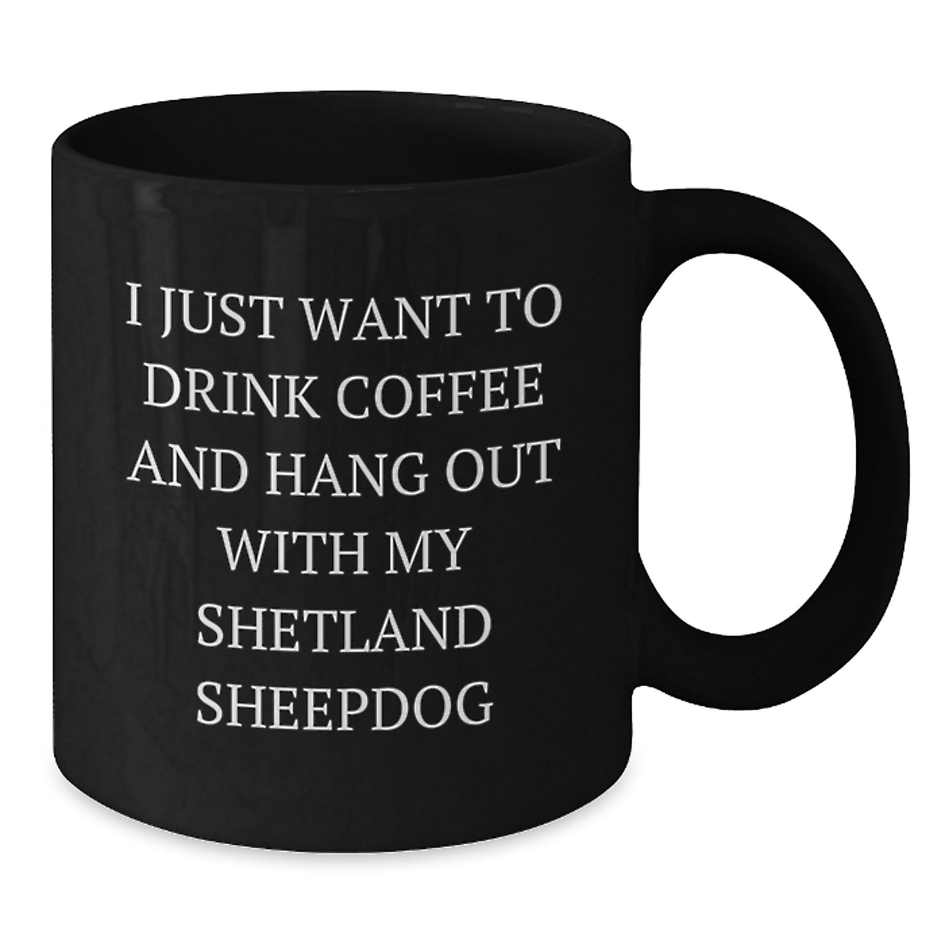 Funny Shetland Sheepdog Lover Gifts for Men Women Friends Valentine's Unique Black Coffee Mugs - Additional