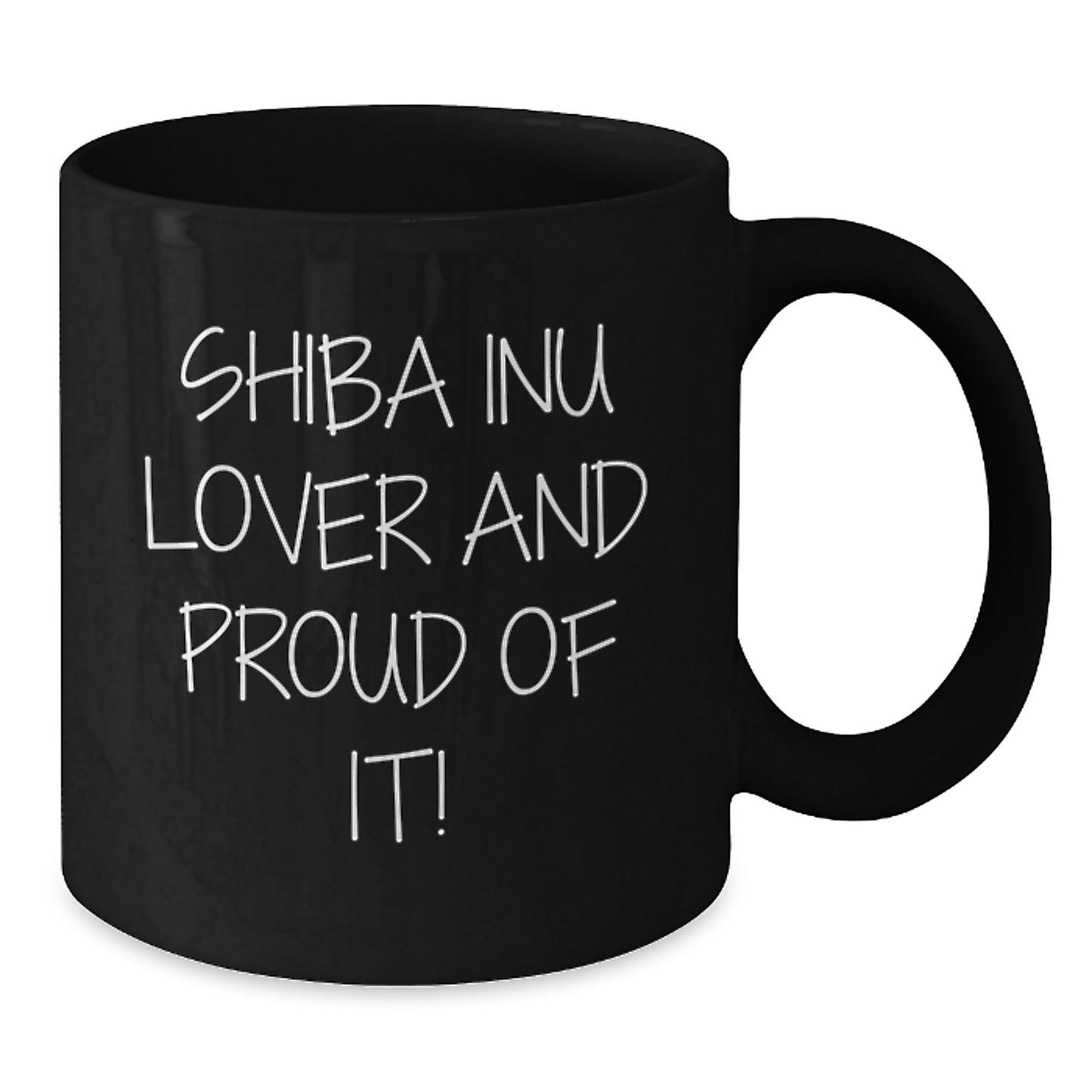 Shiba Inu Dog Lover Gifts for Friends and Family - Funny Black Coffee Mug on Valentine's - Additional