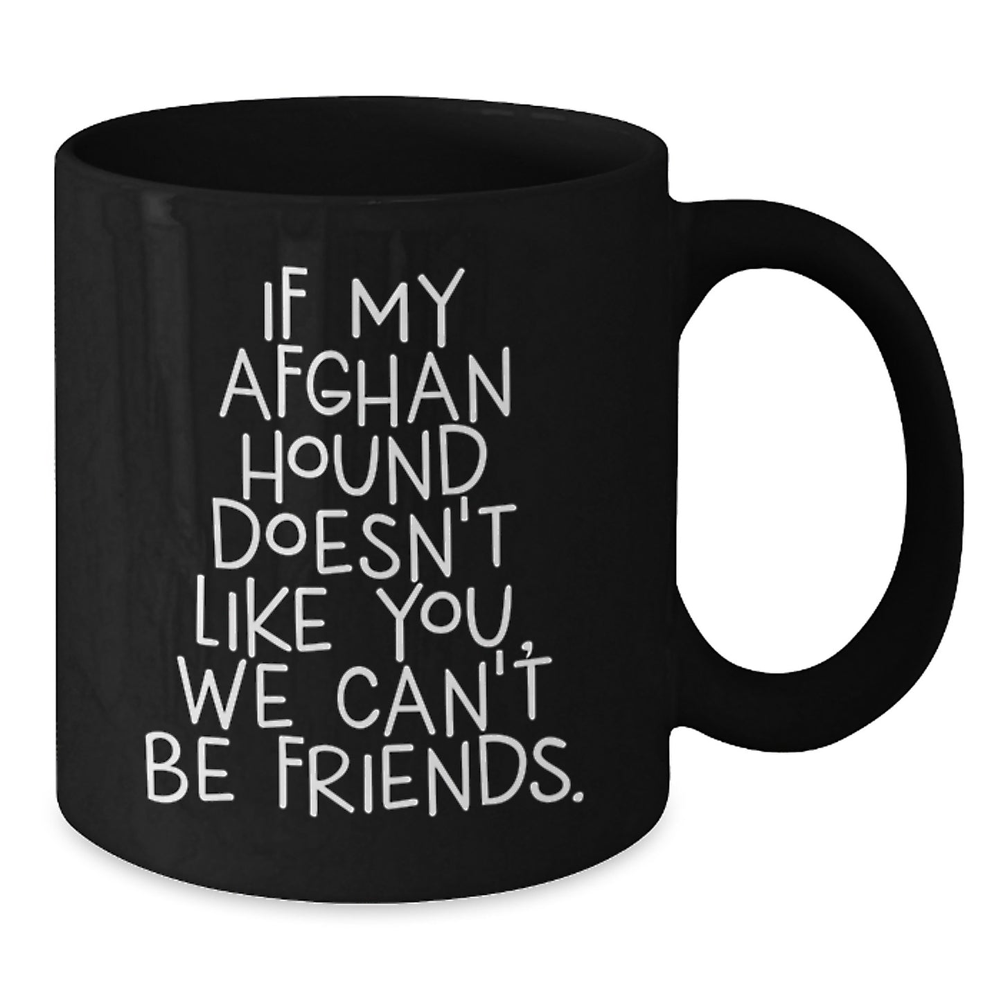 Funny Afghan Hound Dog Lover Gifts from Men for Valentine's Unique Black Coffee Mug - Additional