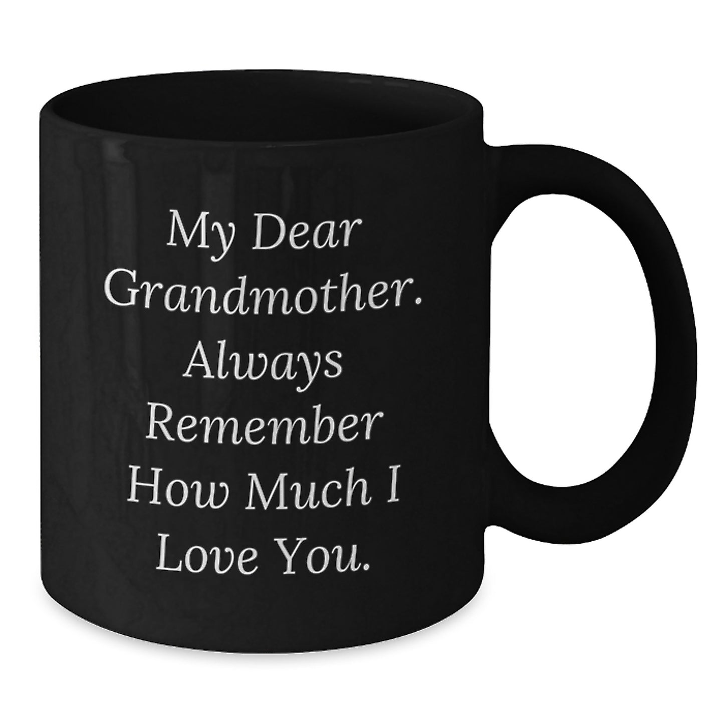 Grandmother Keepsake Black Ceramic Coffee Mug for Her Birthday Gift - Additional