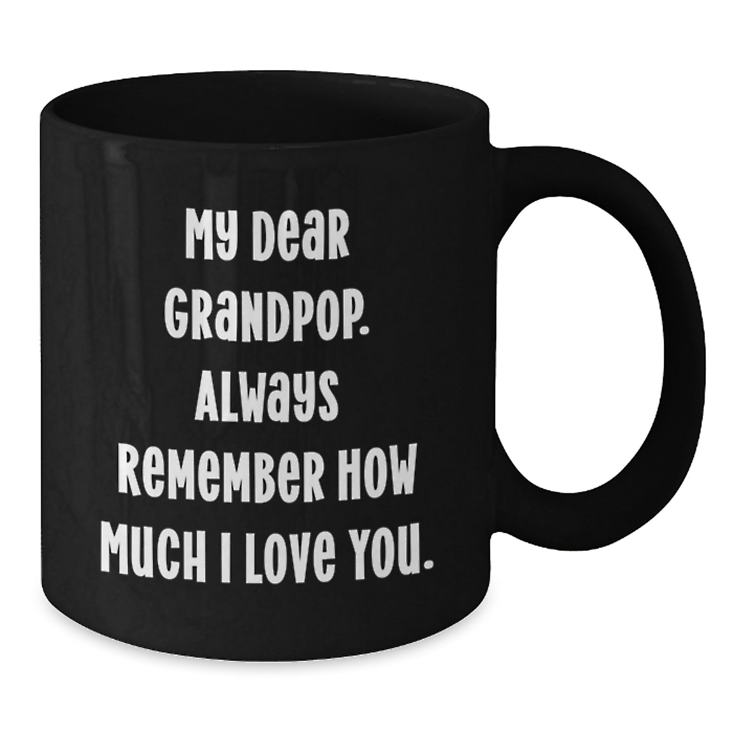 Grandpop Keepsake Black Coffee Mug for Him Ceramic 11oz Graduation Gift - Additional
