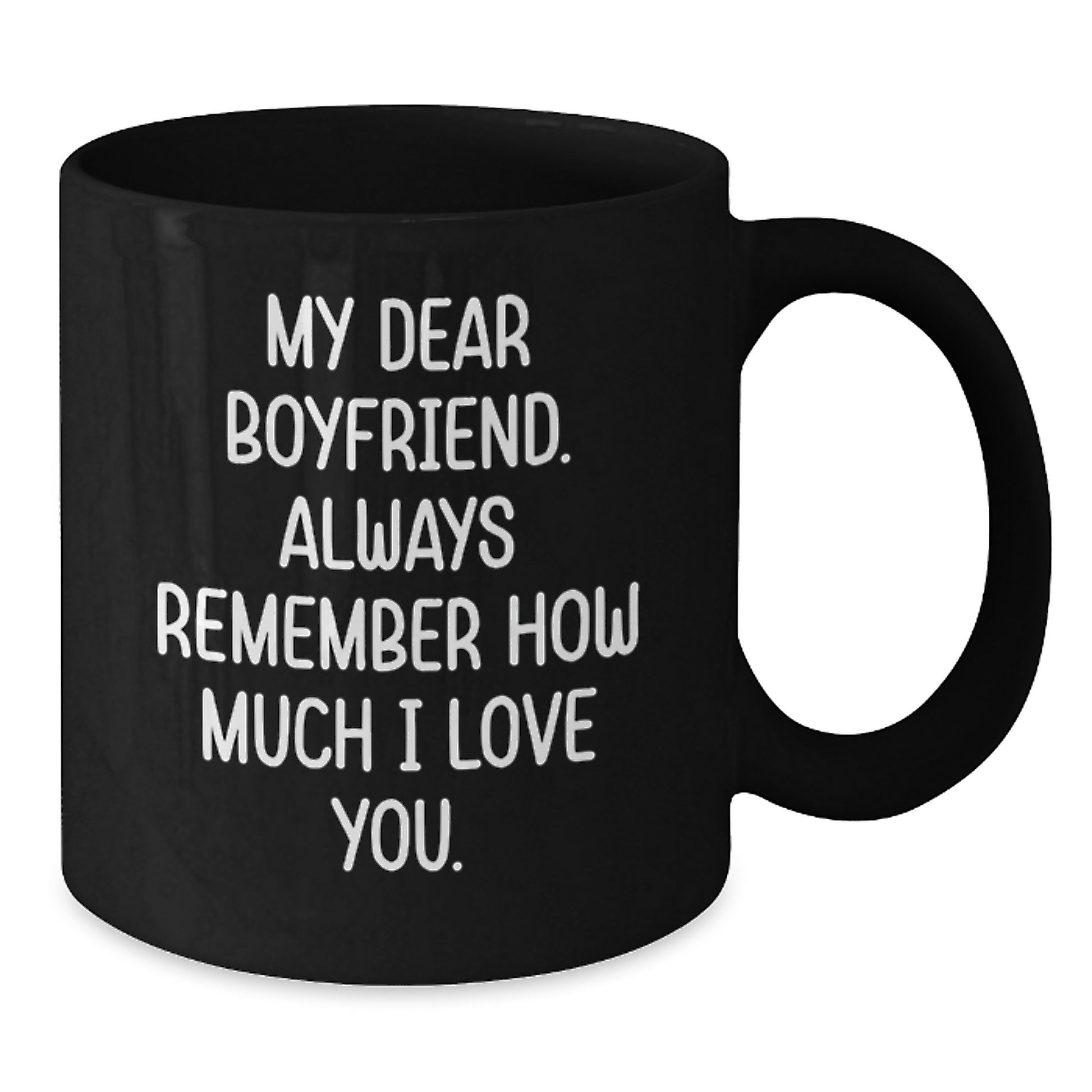 Boyfriend Keepsake Black Coffee Mug for Him Elegant Birthday Gift - Additional