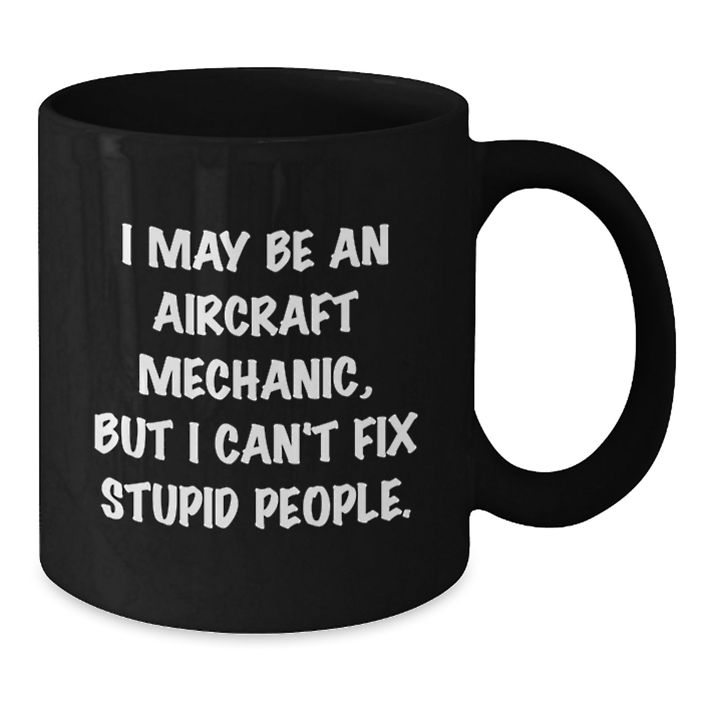 Aircraft Mechanic Keepsake Black Coffee Mug for Him Birthday Gift - Additional