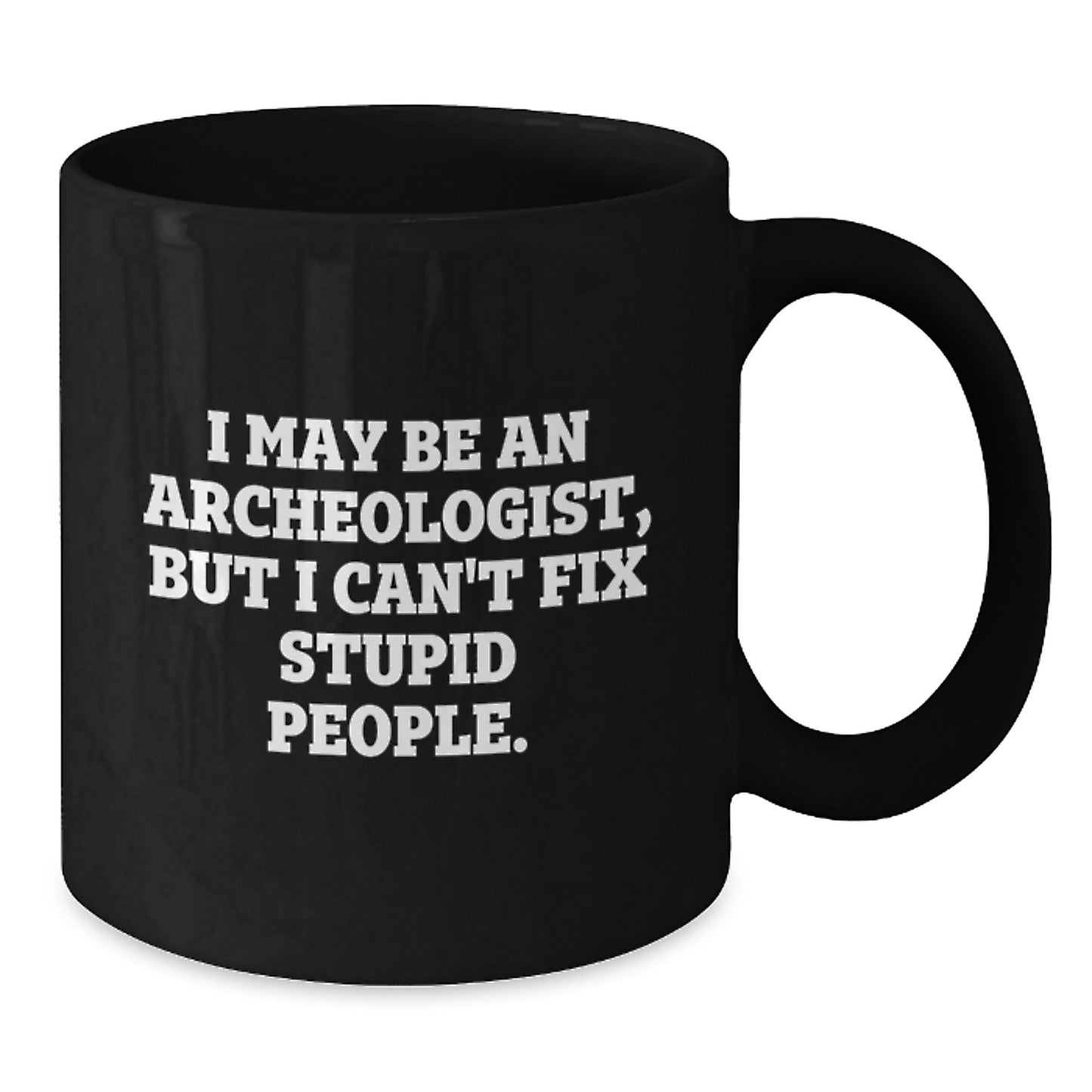 Birthday Gift Archeologist Black Coffee Mug for Her Present - Additional
