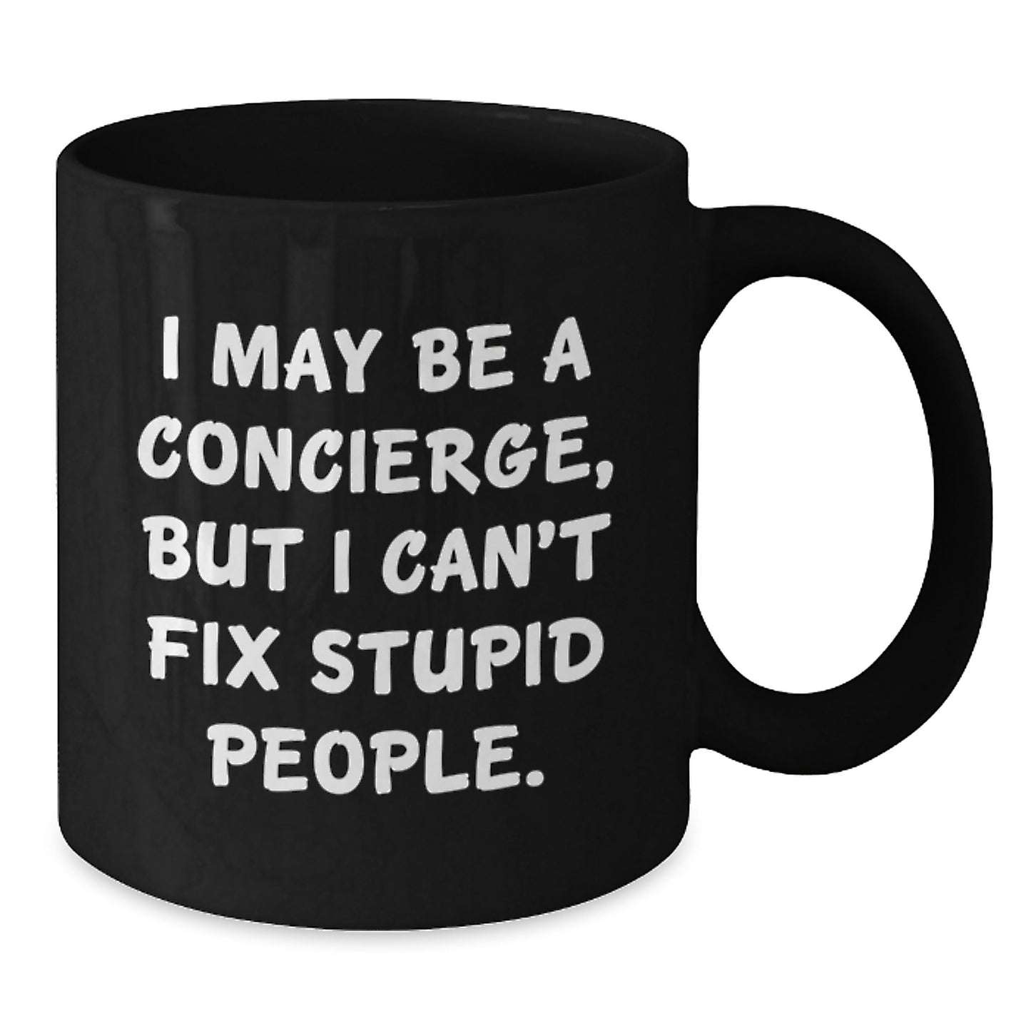 Birthday Gift for Her Concierge Black Coffee Mug Present - Additional