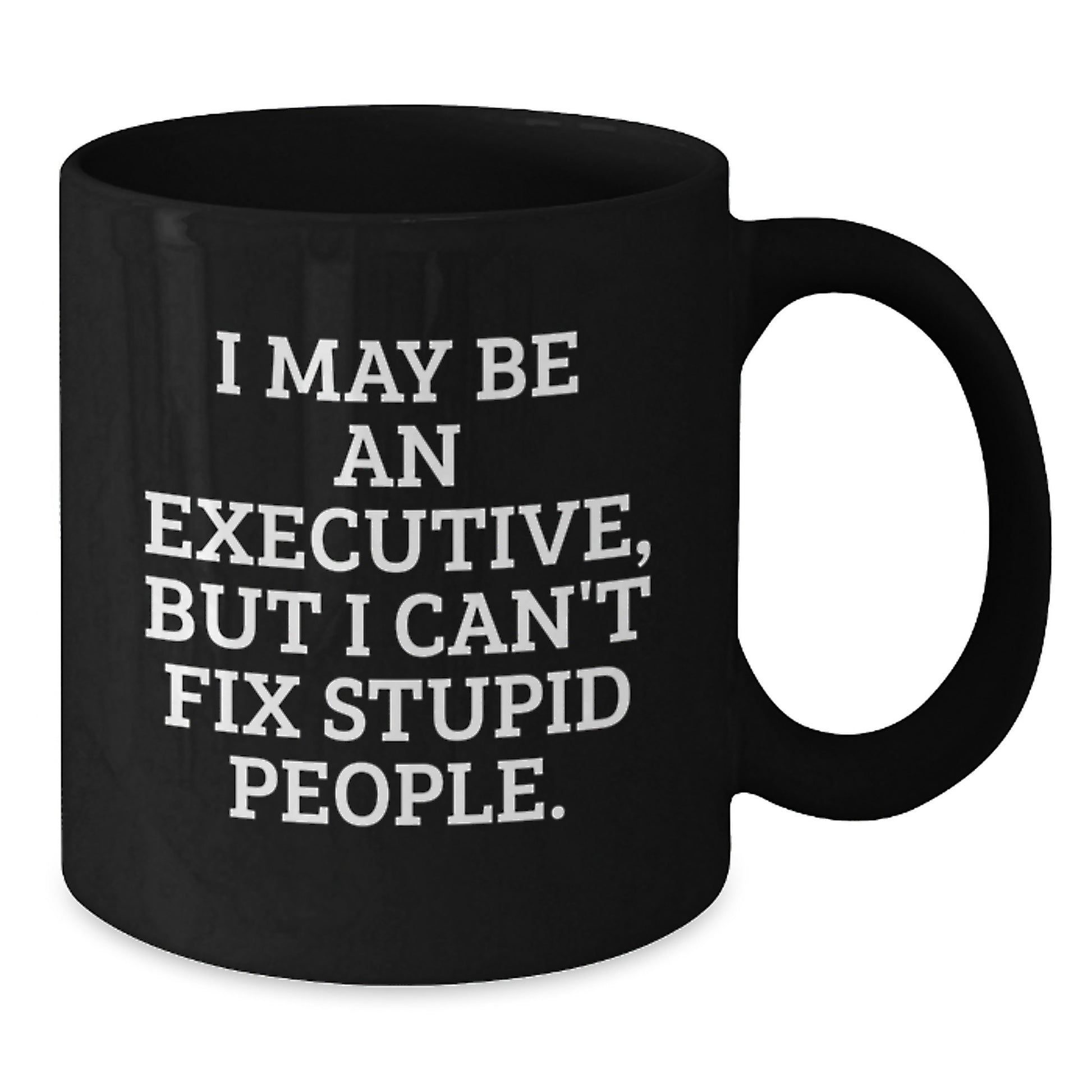 Funny Executive Gifts for Him - Executive Black Coffee Mug - Graduation Unique Gifts from Friends to Executive Men - Additional