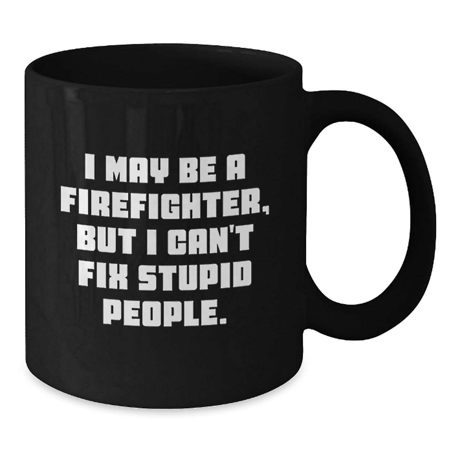 Firefighter Keepsake Ceramic Black Coffee Mug for Him Birthday Gift - Additional