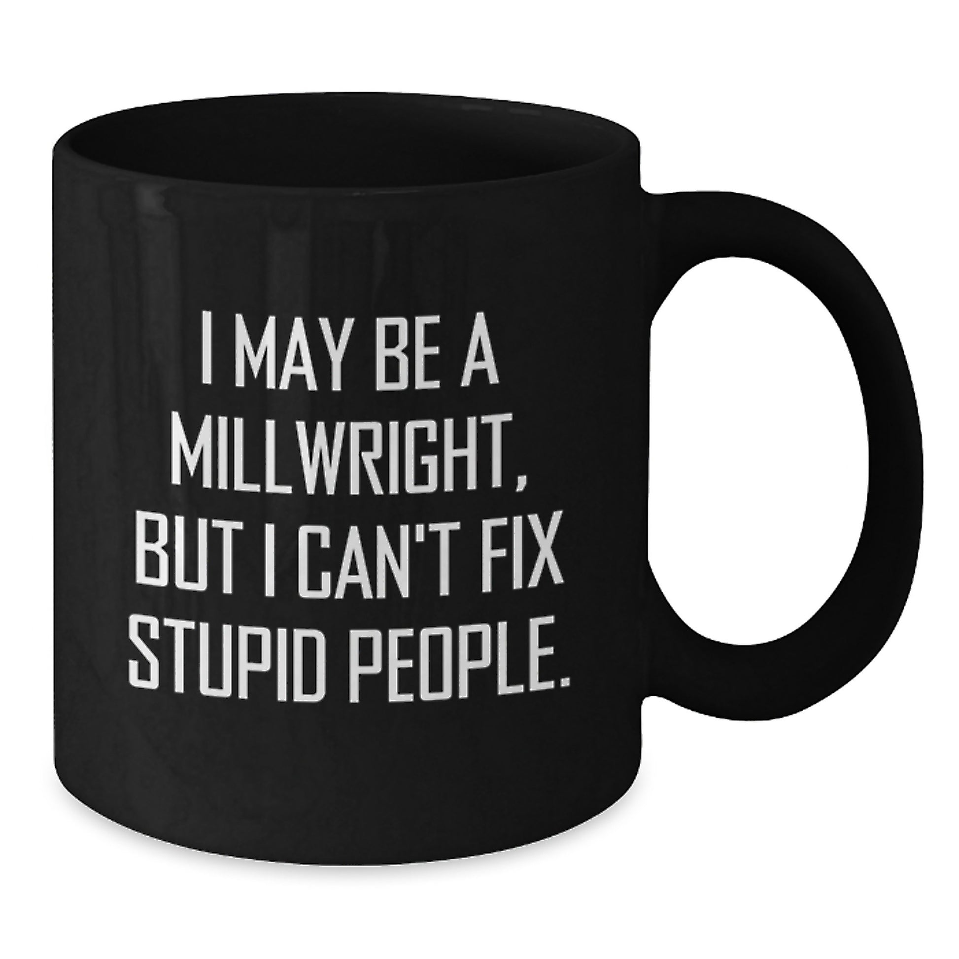 Millwright Keepsake Black Coffee Mug for Him Birthday Gift 11oz Ceramic - Additional