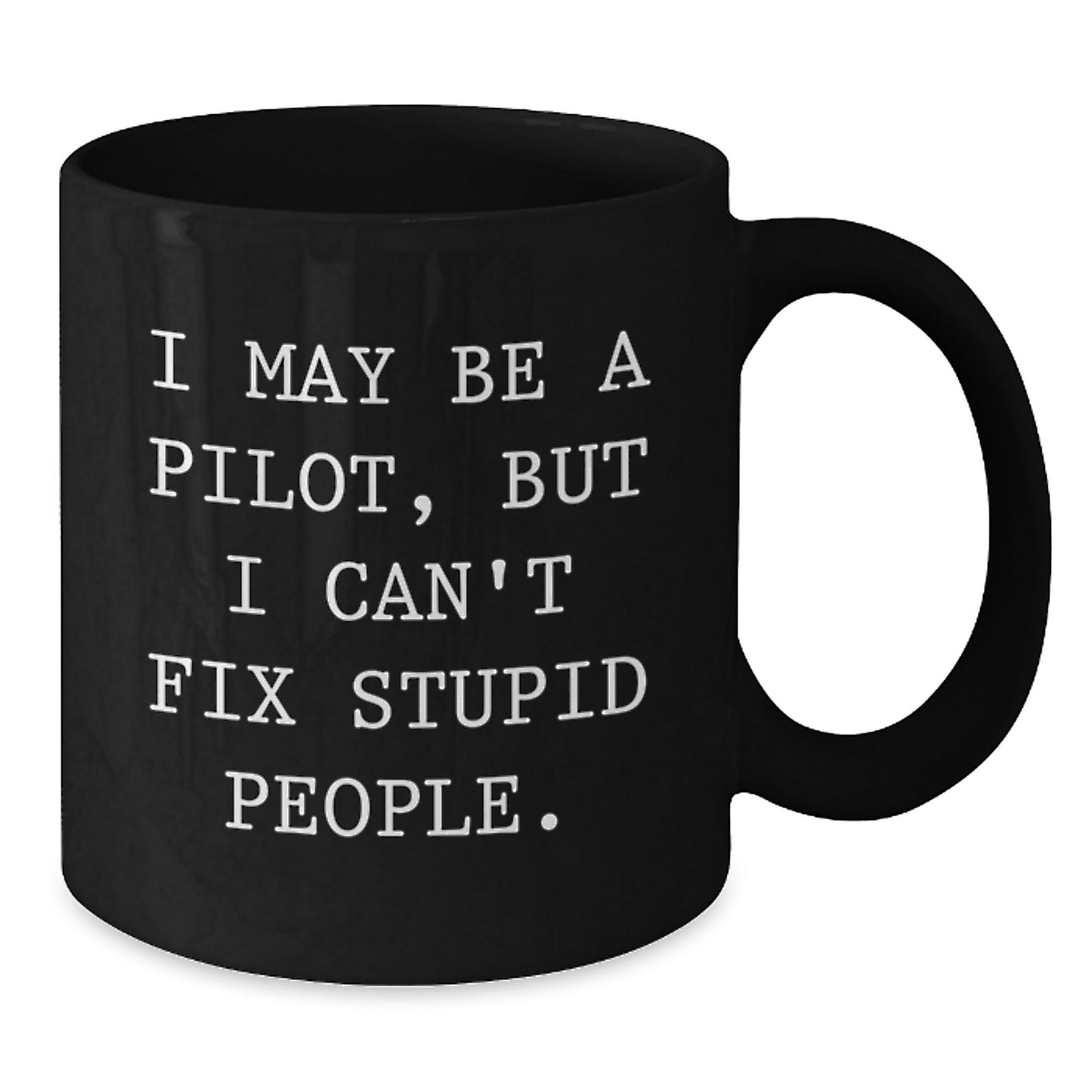Pilot Keepsake Black Ceramic Coffee Mug for Him 11oz Birthday Gift - Additional
