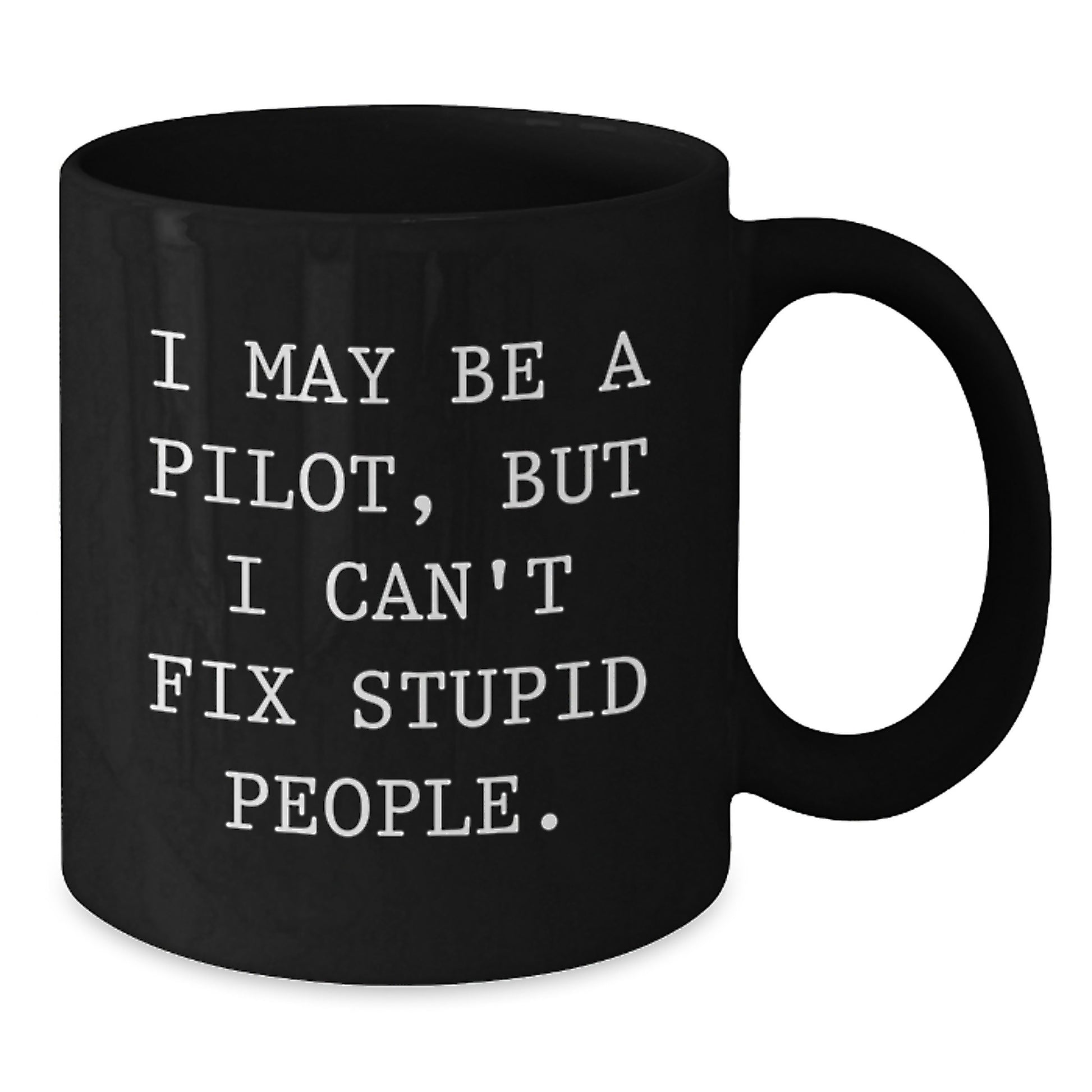 Pilot Keepsake Black Ceramic Coffee Mug for Him 11oz Birthday Gift - Additional