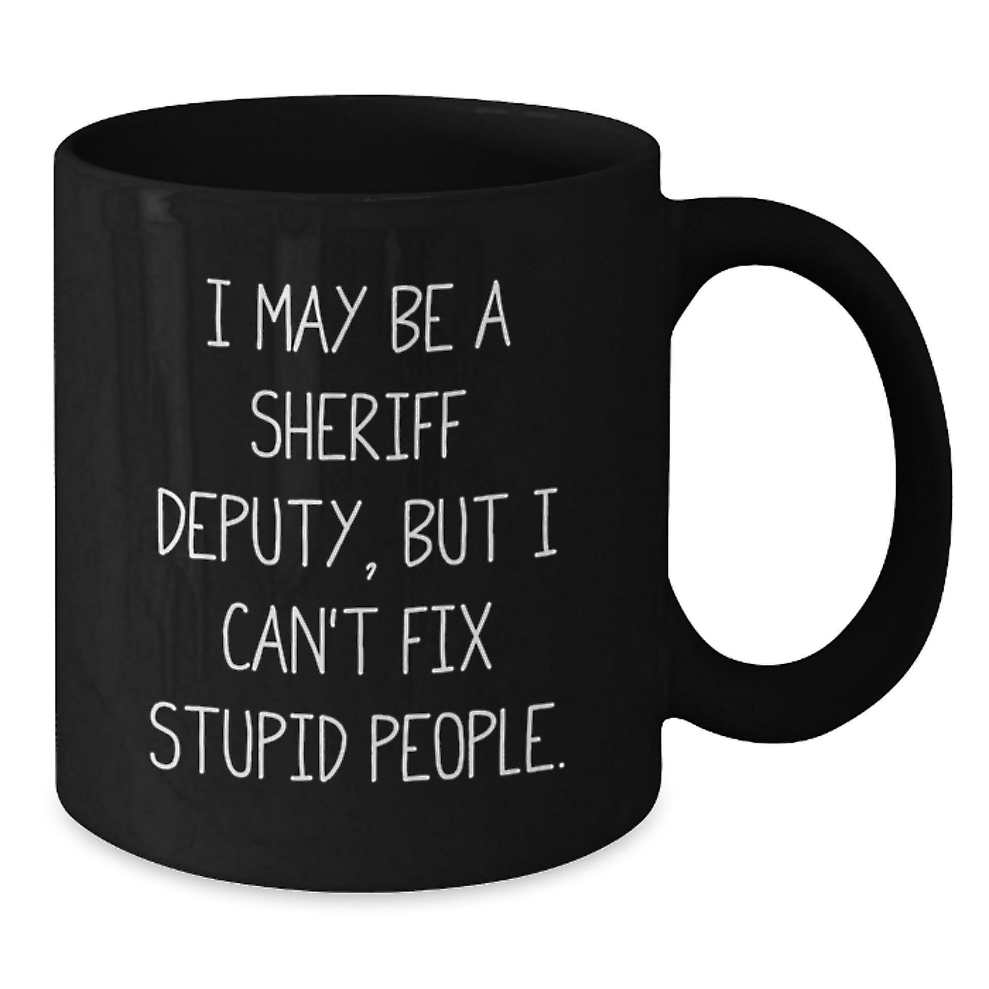 Sheriff Deputy Keepsake Black Coffee Mug 11oz for Him Graduation Gift - Additional