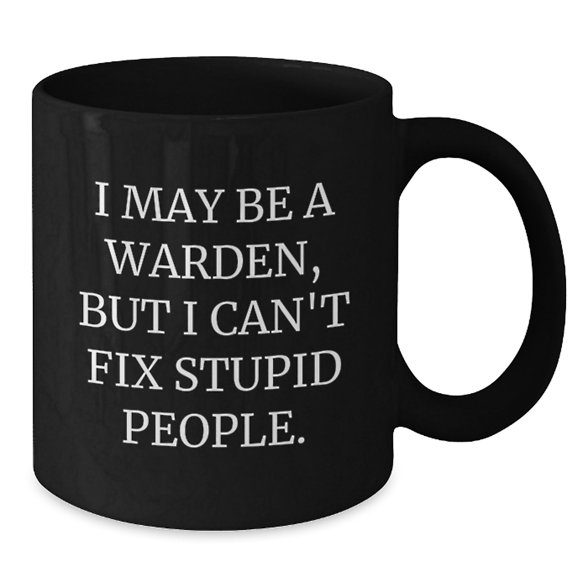 Warden Keepsake Black Coffee Mug for Him Birthday Gift with 11oz Ceramic - Additional