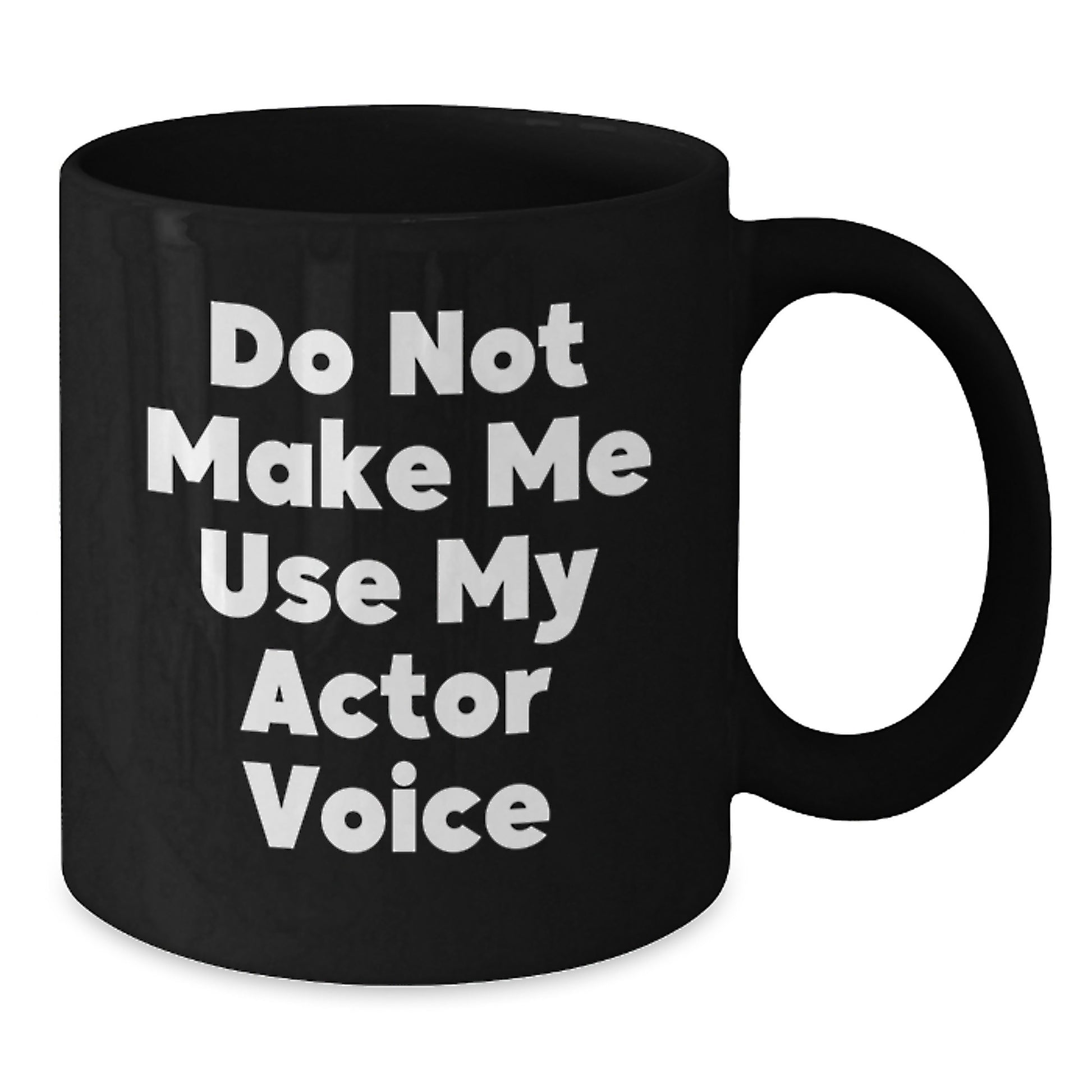Actor Keepsake Black Coffee Mug for Him Birthday Gift with Actor Voice - Additional