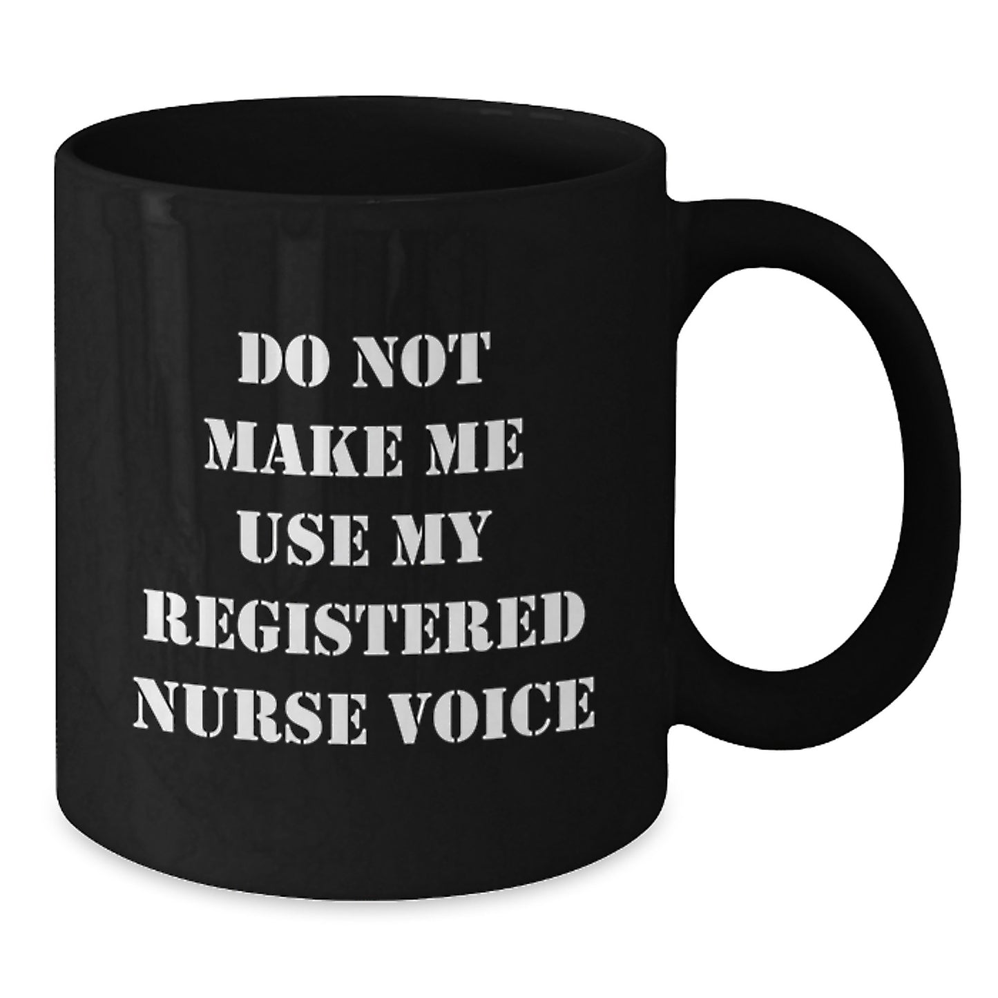 Birthday Gift for Her Registered Nurse Black Coffee Mug Present - Additional