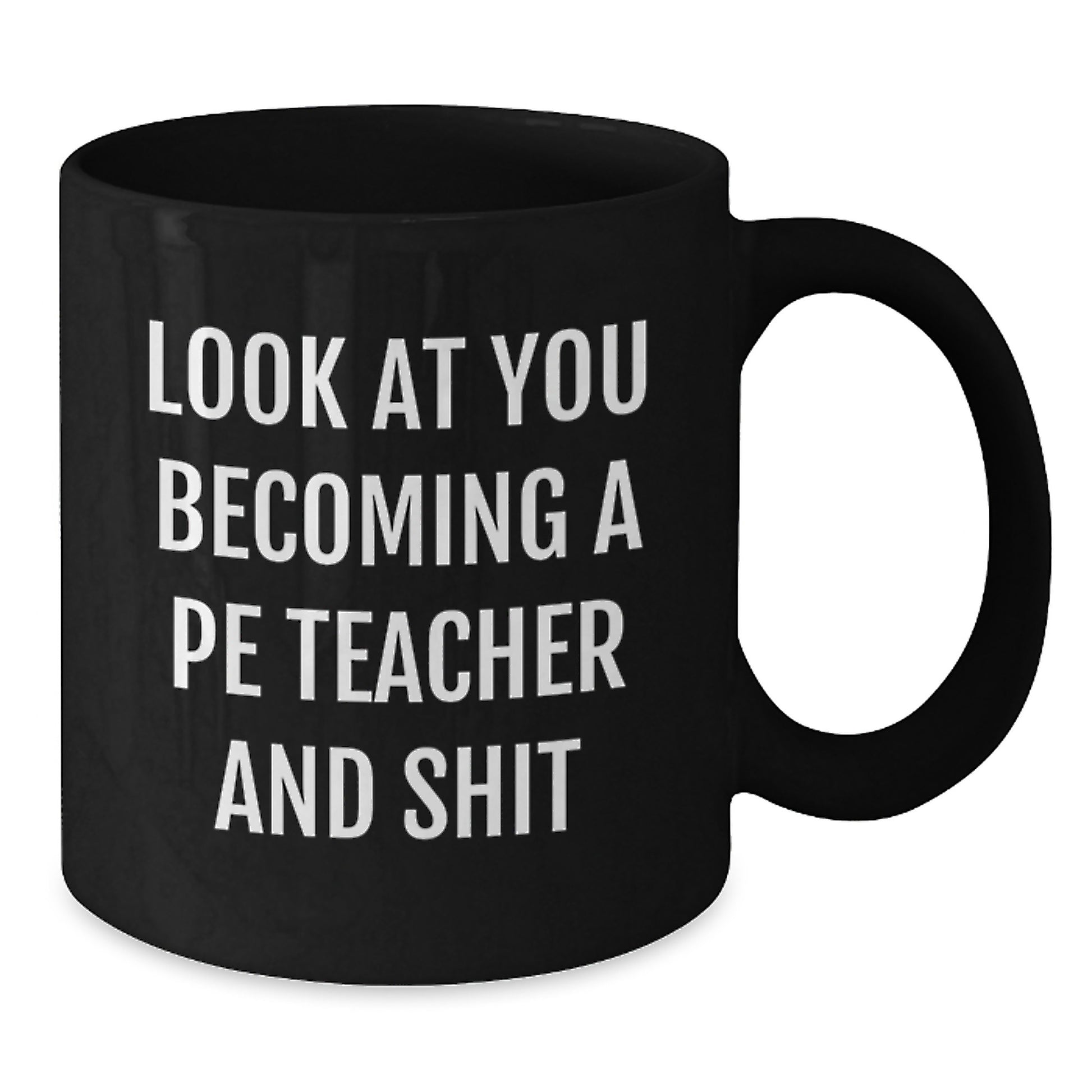PE Teacher Keepsake Mug for Him Birthday Gift Black 11oz Ceramic - Additional