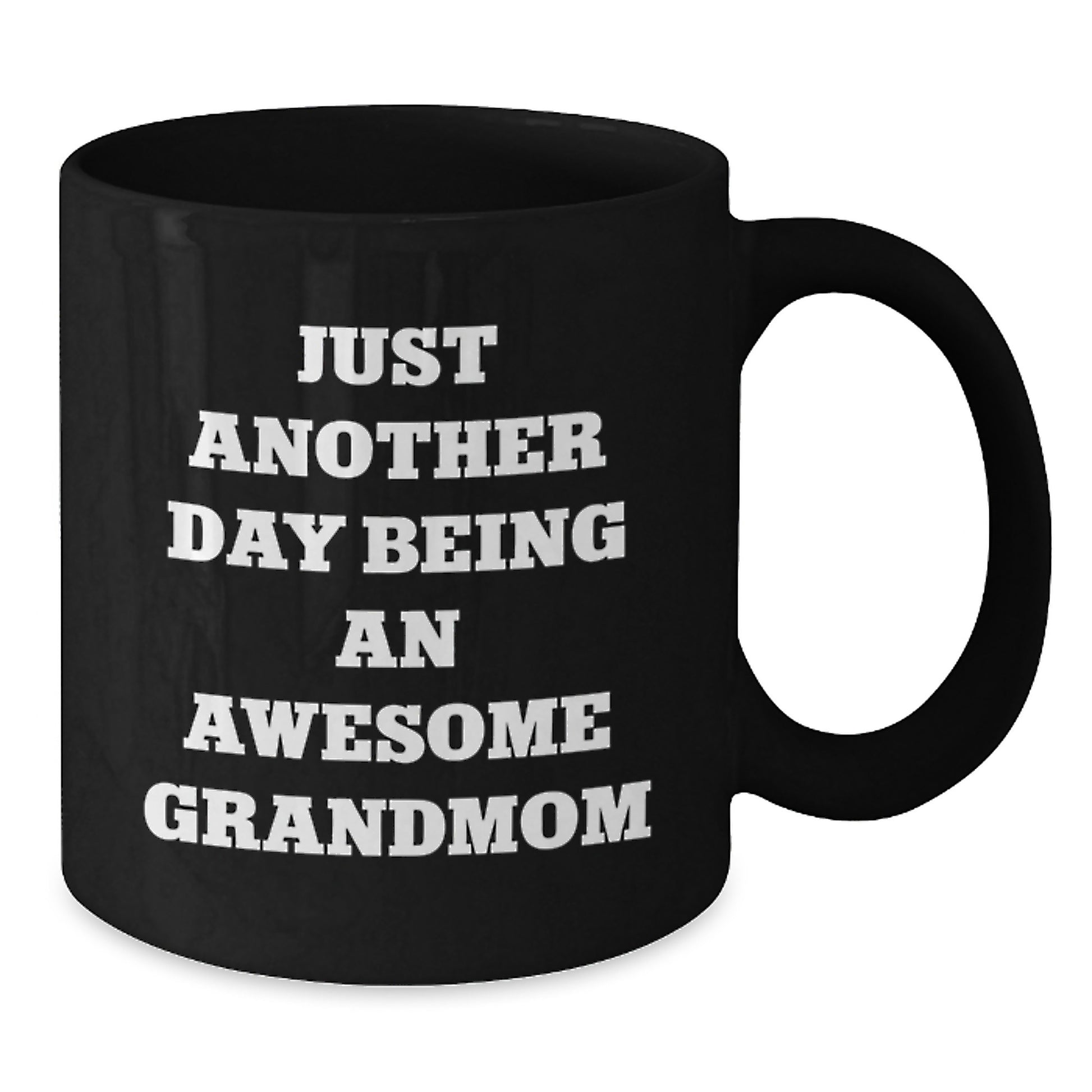 Birthday Gift for Her Grandmom Black Coffee Mug Present - Additional