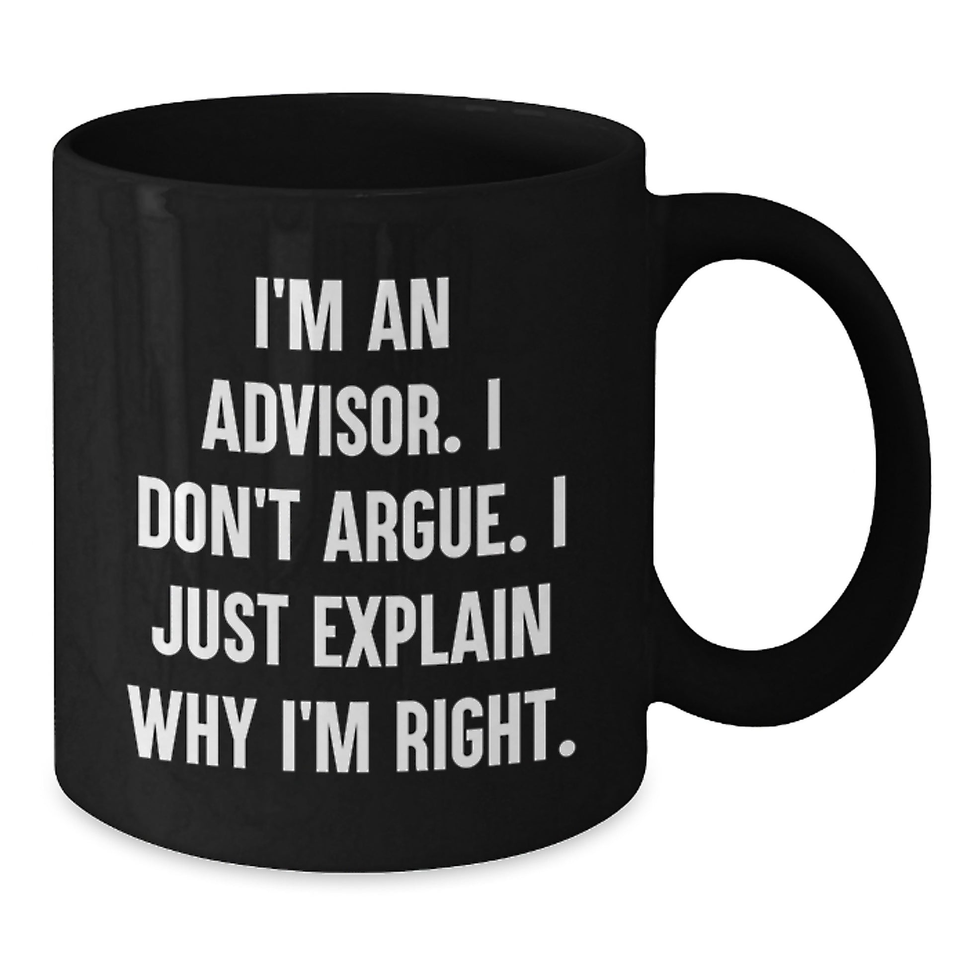 Advisor Keepsake Black Coffee Mug for Him Birthday Gift Sleek Ceramic - Additional