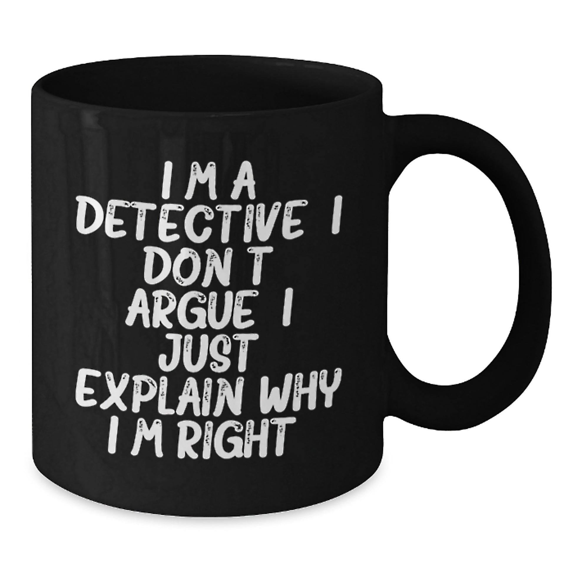 Detective Keepsake Black Mug for Him Birthday Gift Surprise Ceramic - Additional