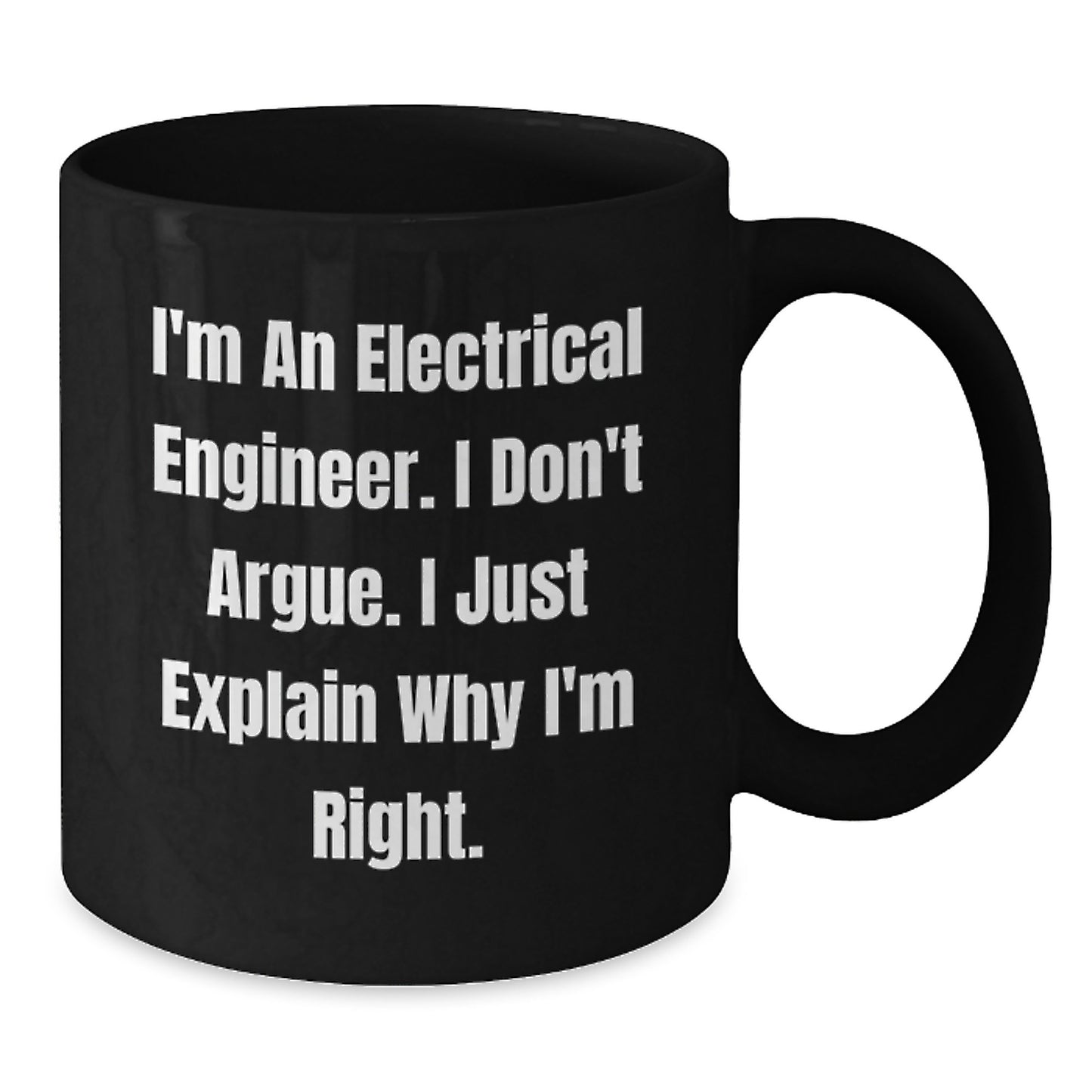 Birthday Gift Electrical Engineer Black Coffee Mug for Her Present - Additional