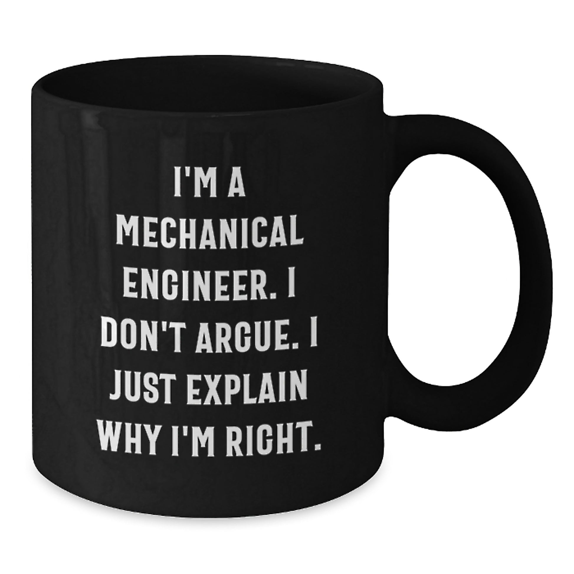 Birthday Gift Mechanical Engineer Black Mug for Her Present Keepsake - Additional