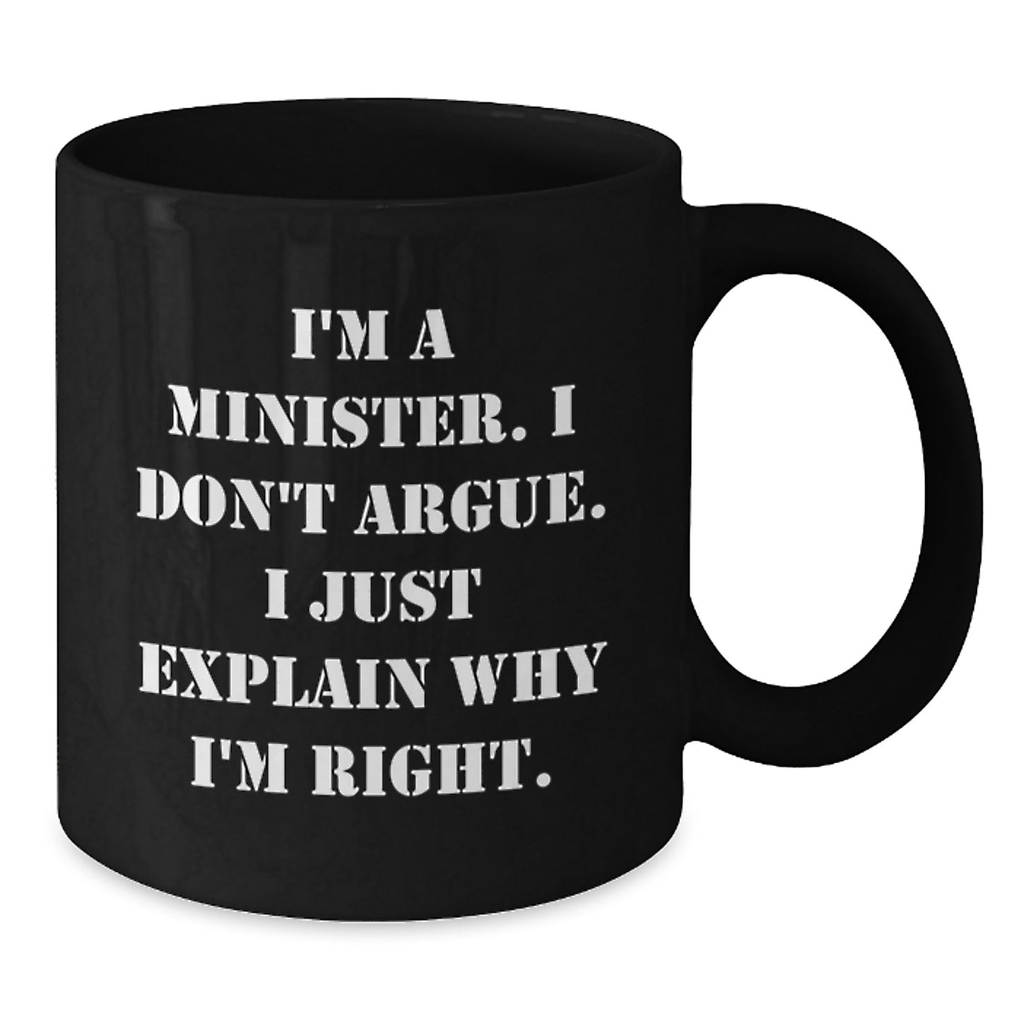 Minister Keepsake Premium Black Coffee Mug for Him Birthday Gift - Additional