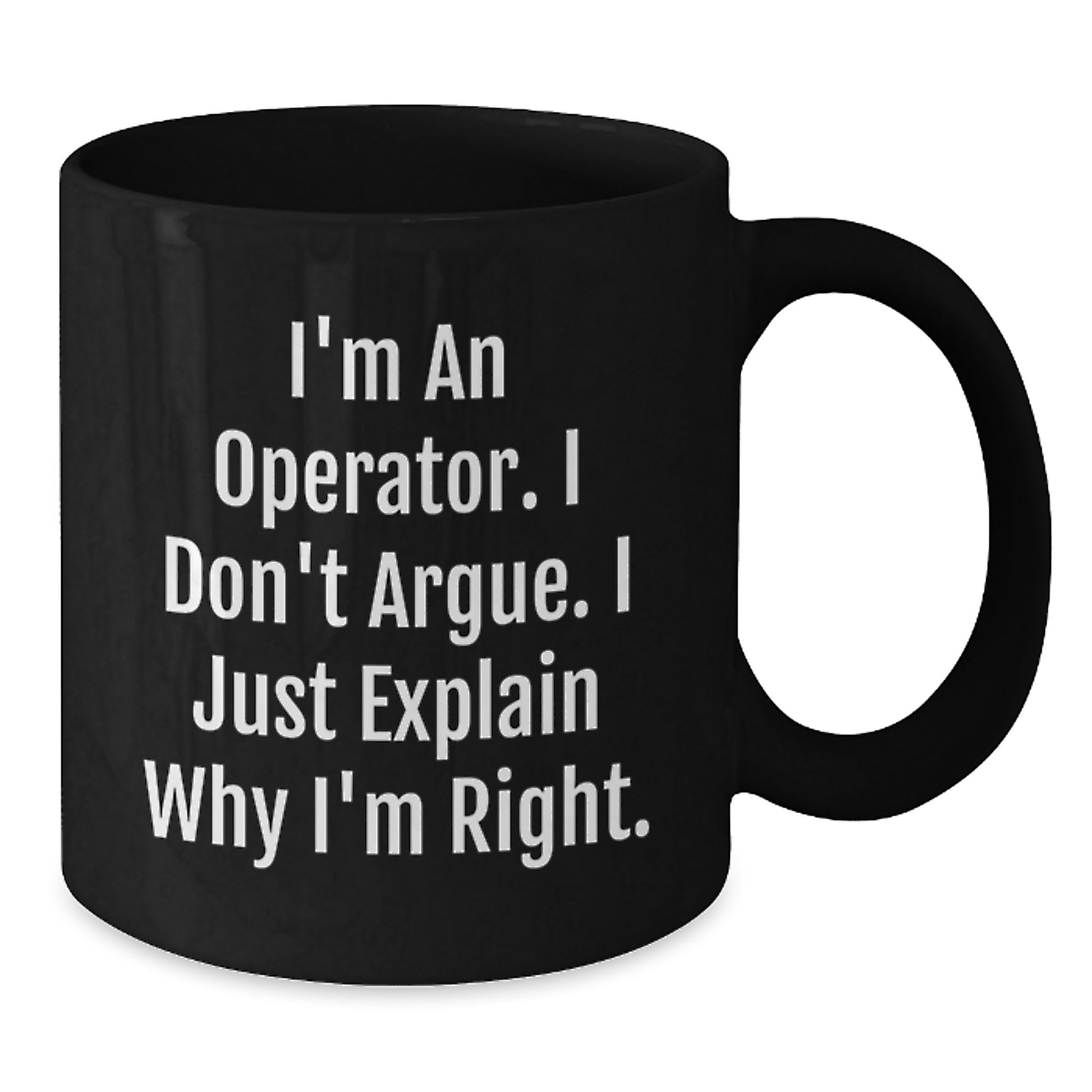 Birthday Gift for Her Operator Black Coffee Mug Present with 11oz - Additional