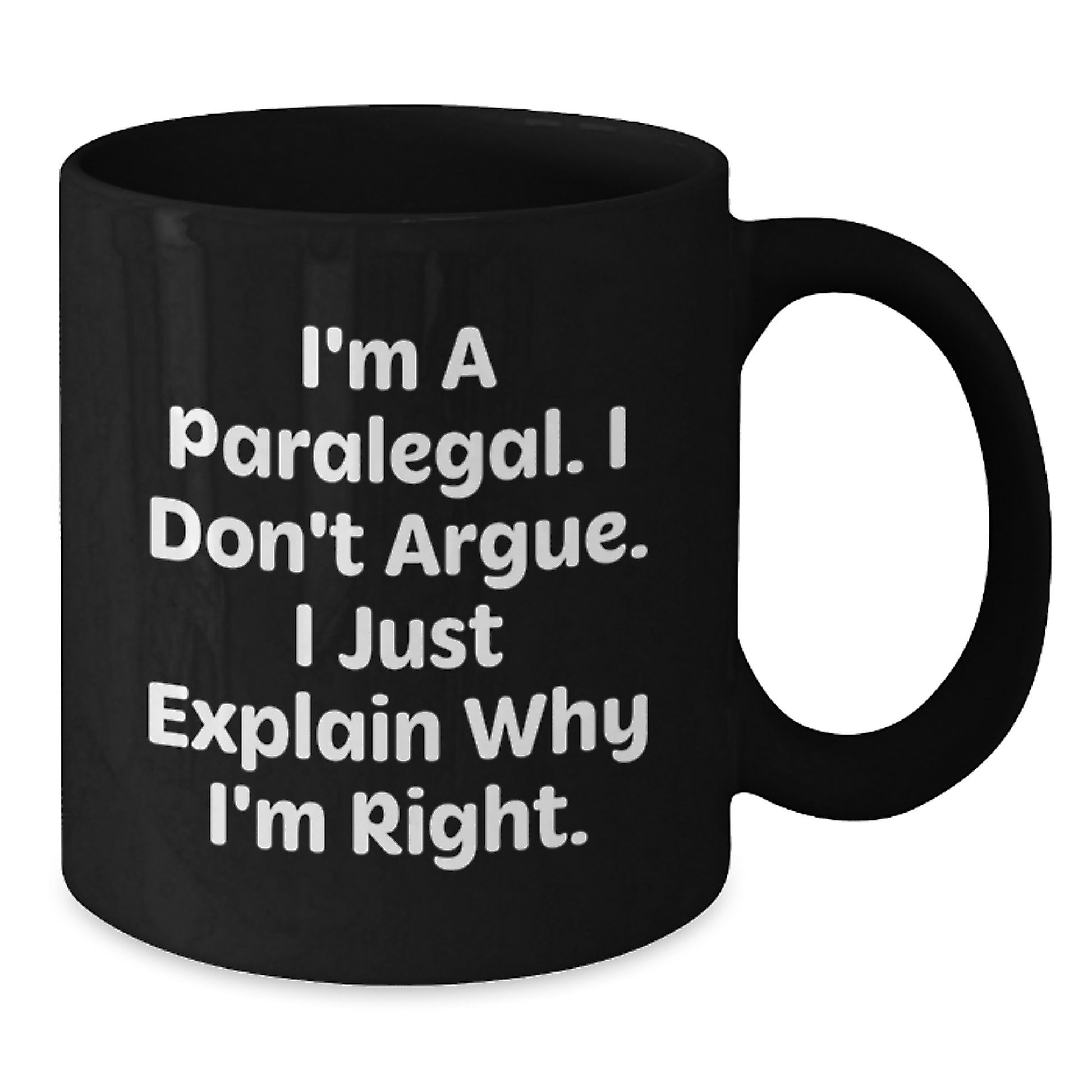 Paralegal Keepsake Mug for Him Premium Black Ceramic 11oz Birthday Gift - Additional
