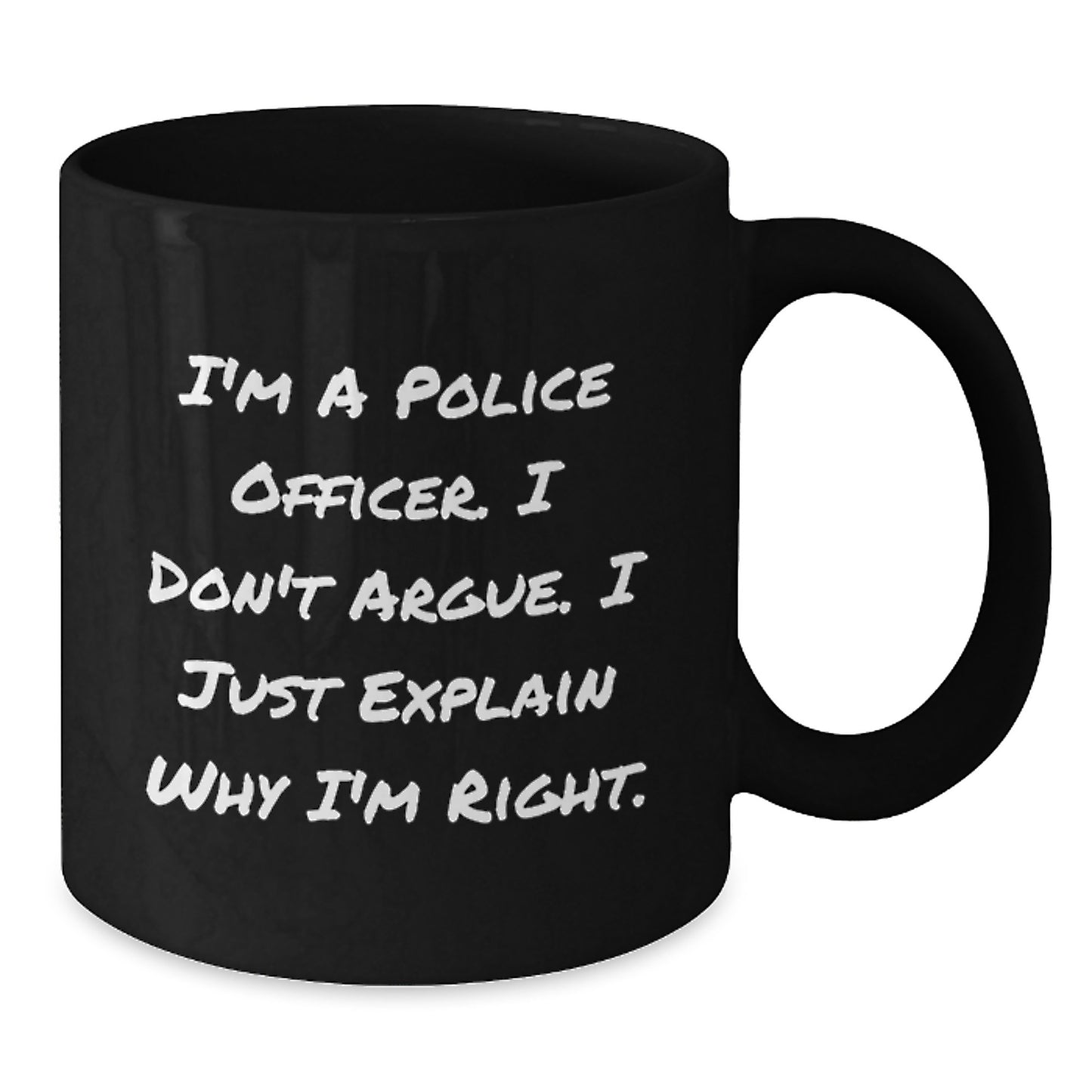 Police Officer Keepsake Ceramic Black Coffee Mug for Him Birthday Gift - Additional