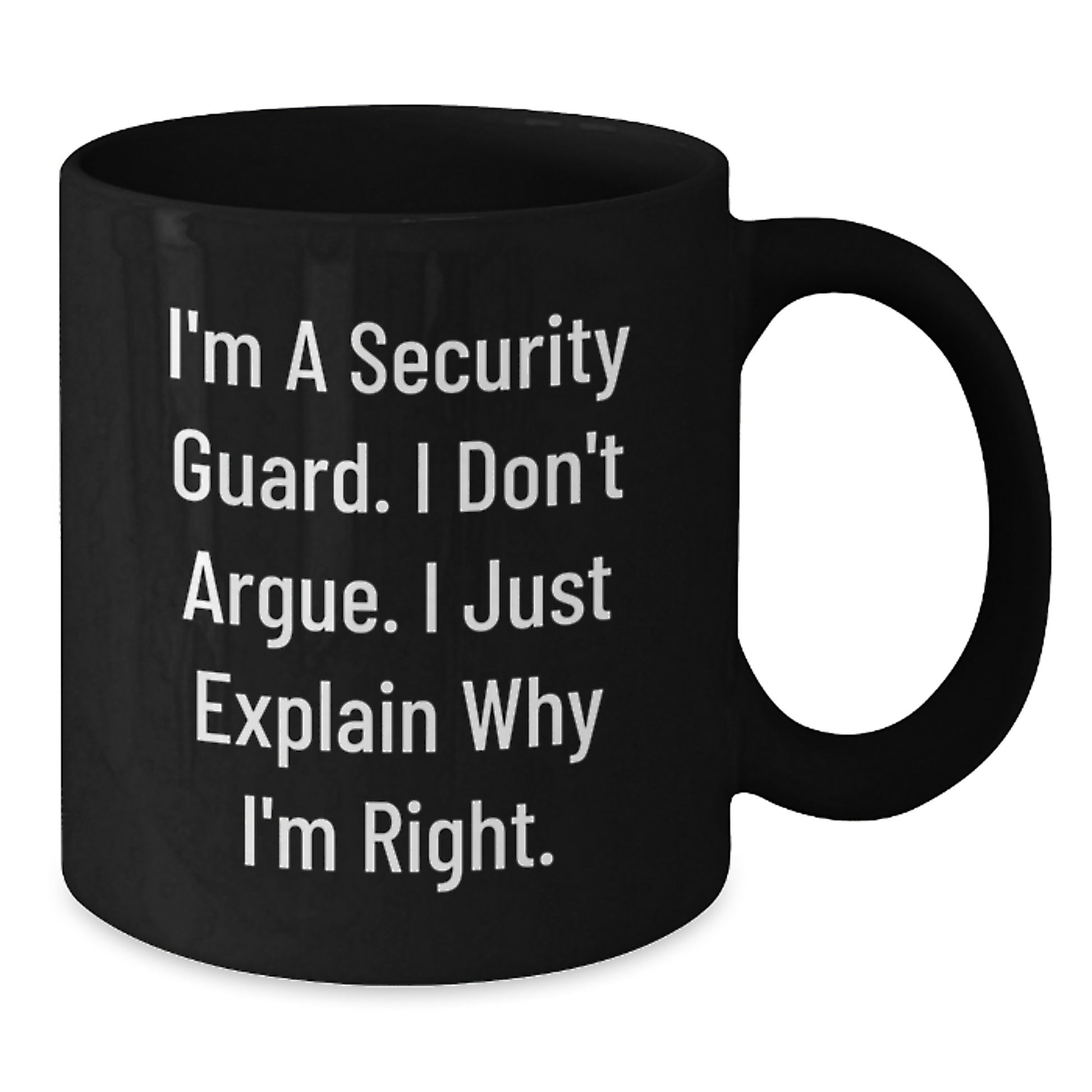 Funny Security Guard Gifts from Men - Black Coffee Mug for Security Guard Friends - Mother's Day Unique Gifts - Additional