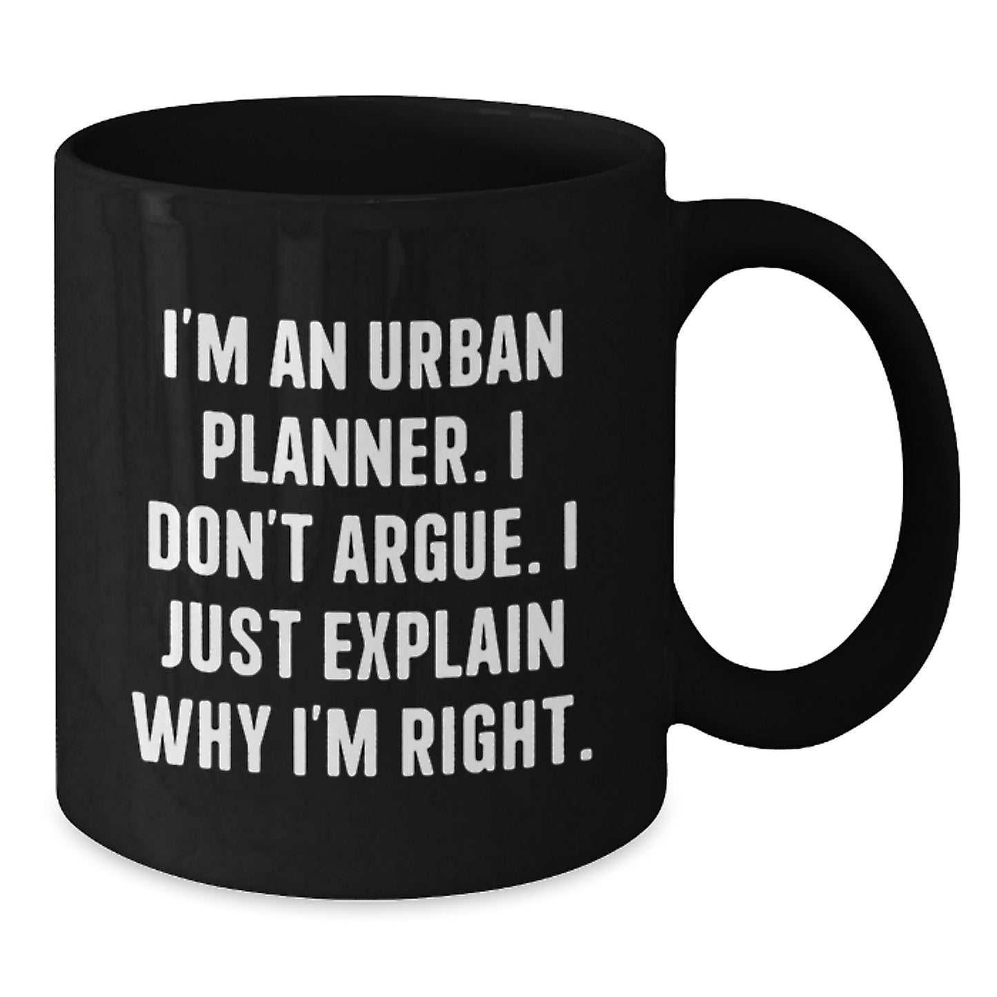 Funny Urban Planner Gifts Black Coffee Mug for Him from Friends at Graduation Unique - Additional