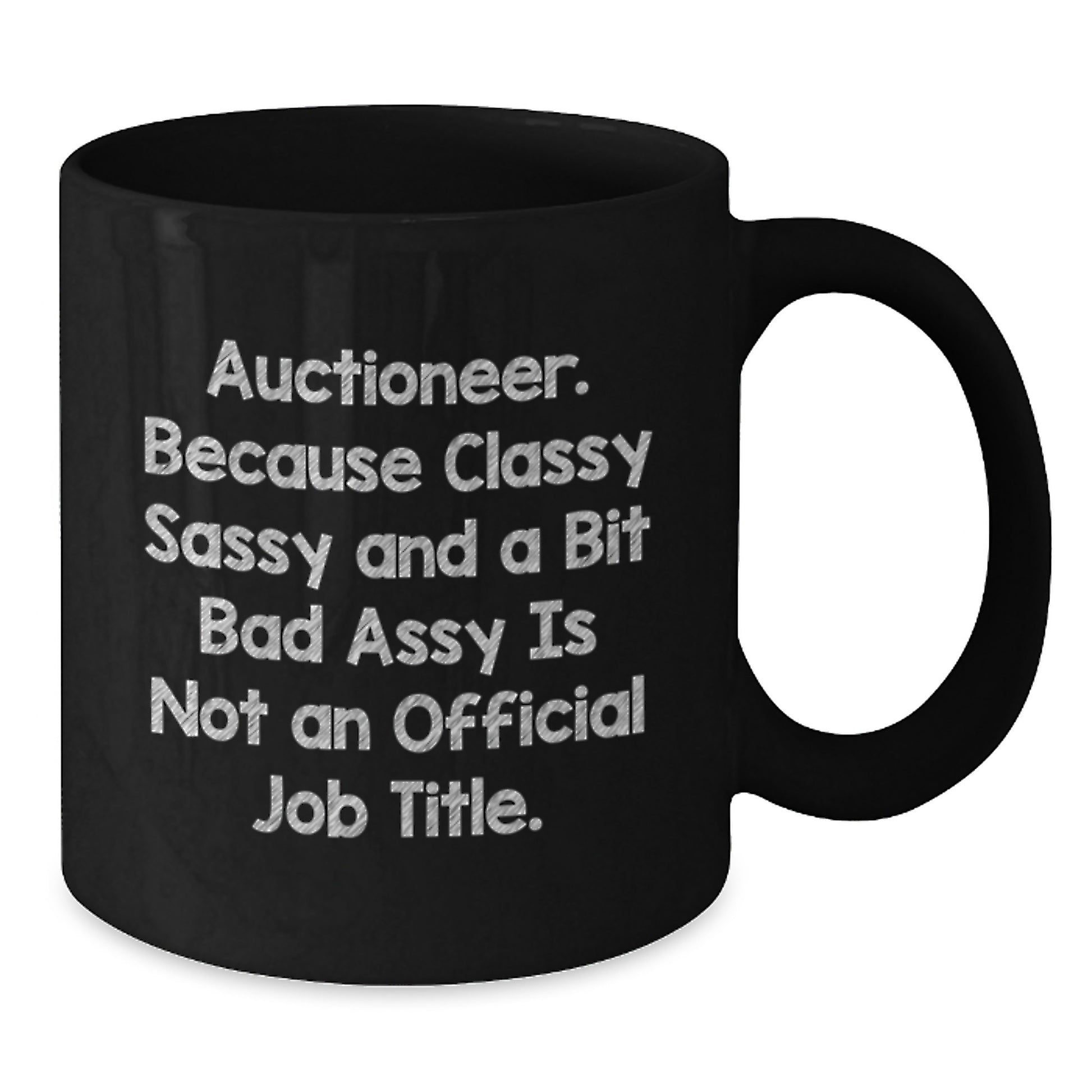Auctioneer Keepsake Black Coffee Mug for Him Elegant Birthday Gift - Additional
