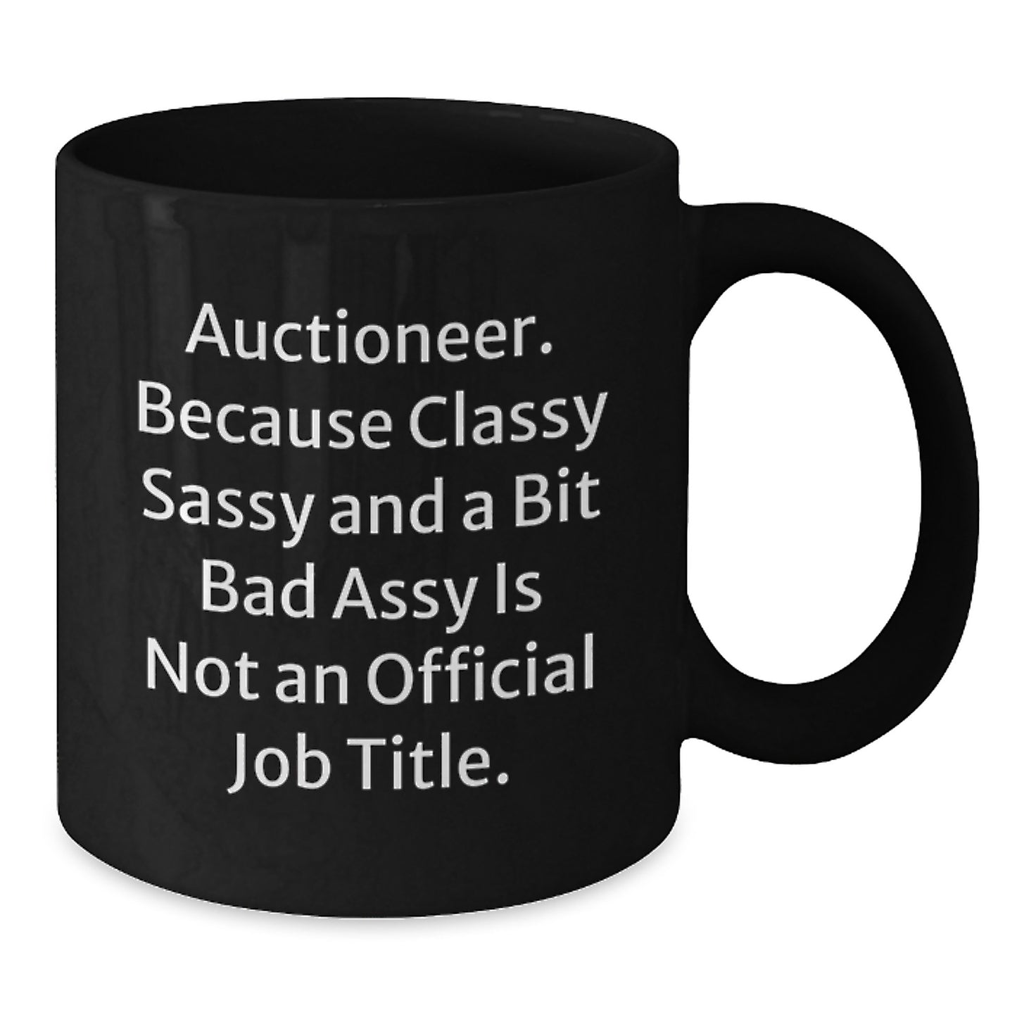 Birthday Gift for Her Auctioneer Black Coffee Mug Present with 11oz - Additional