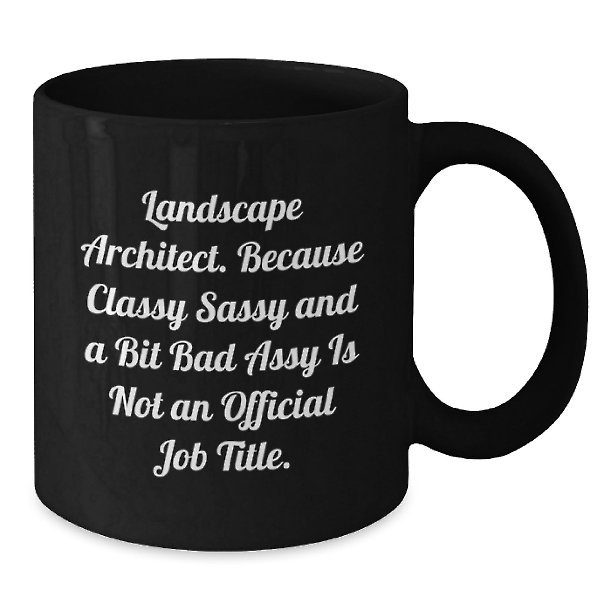 Funny Gifts for Landscape Architect Women - Classy Sassy and A Bit Fearlessy Mug, Black Coffee Mug for Landscape Architect Mom, Unique Gifts from Family - Additional