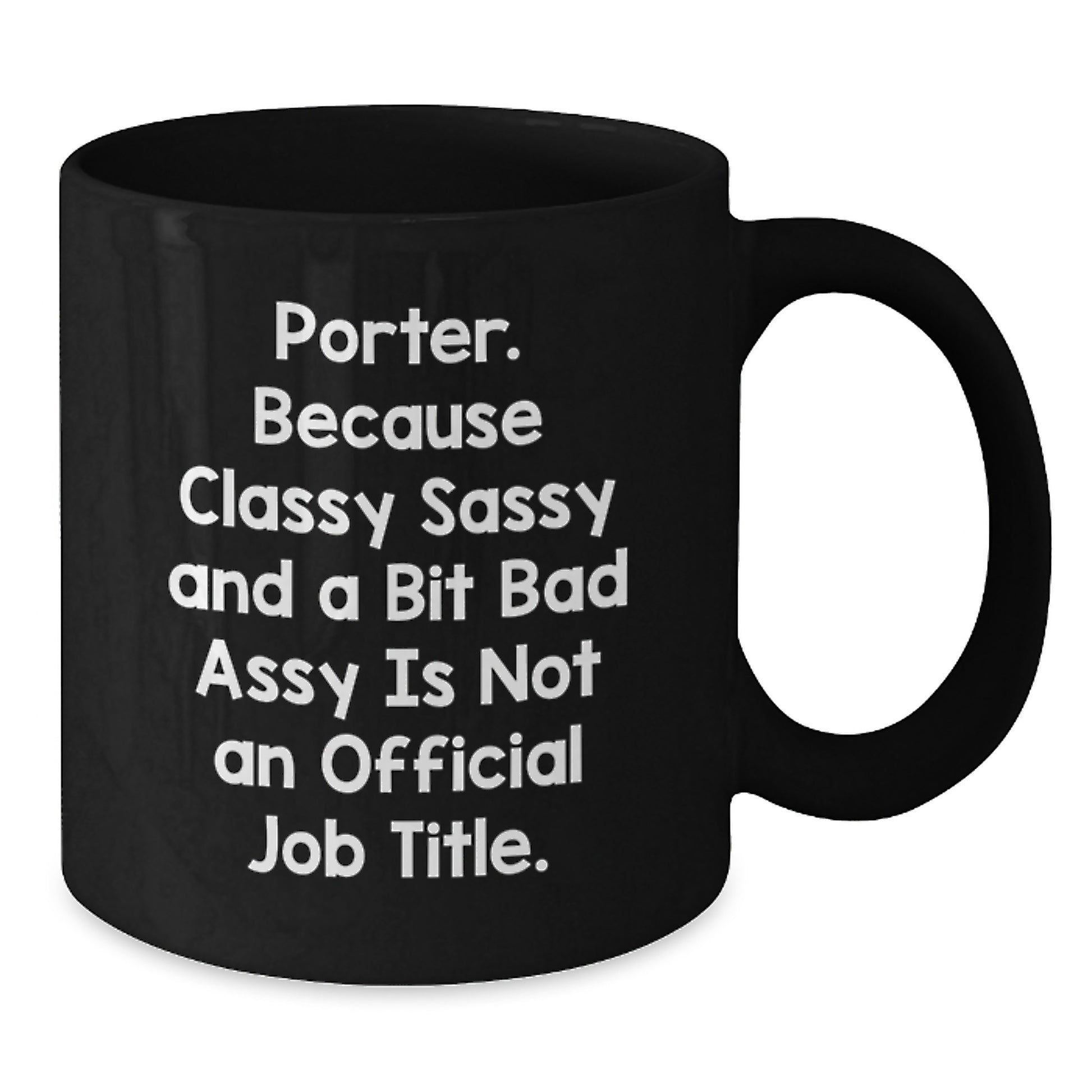 Porter Keepsake Mug for Him Birthday Gift – 11oz Black Ceramic Premium - Additional