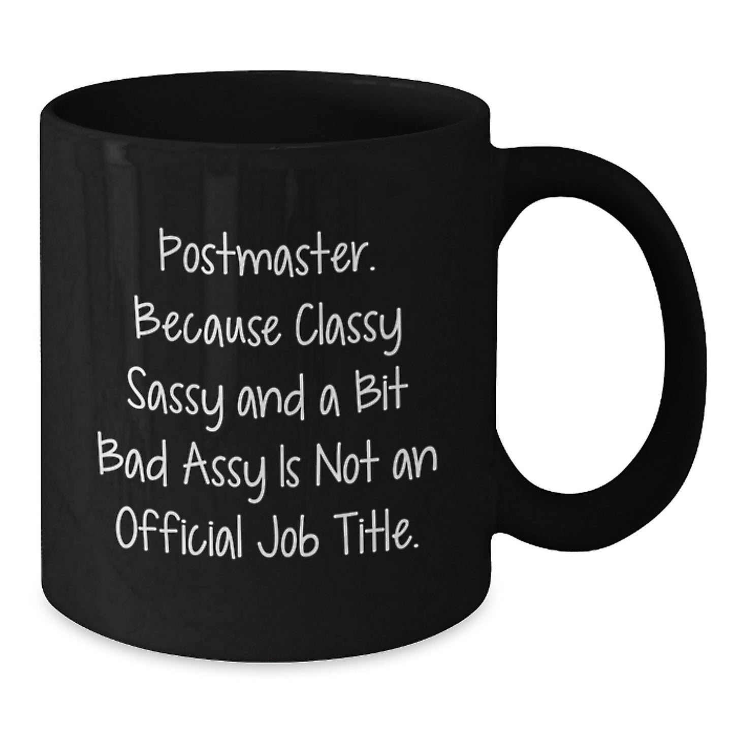 Birthday Gift Postmaster Black Ceramic Coffee Mug for Her Present - Additional