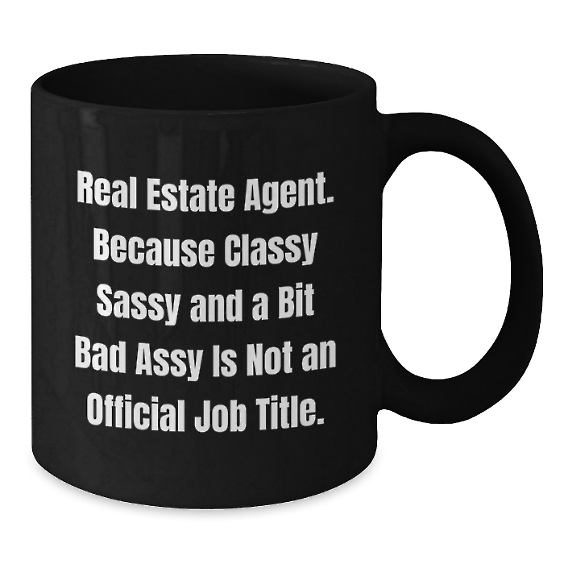 Birthday Gift Real Estate Agent Black Coffee Mug for Her Present - Additional