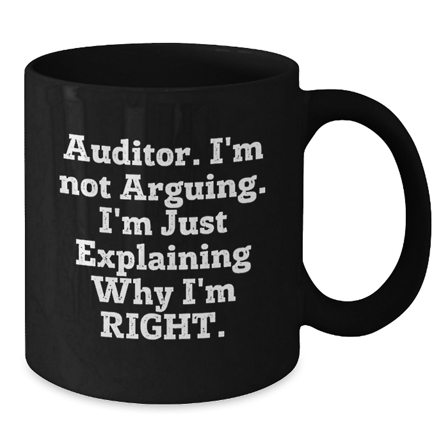 Birthday Gift Auditor Black Coffee Mug for Her Present - Additional