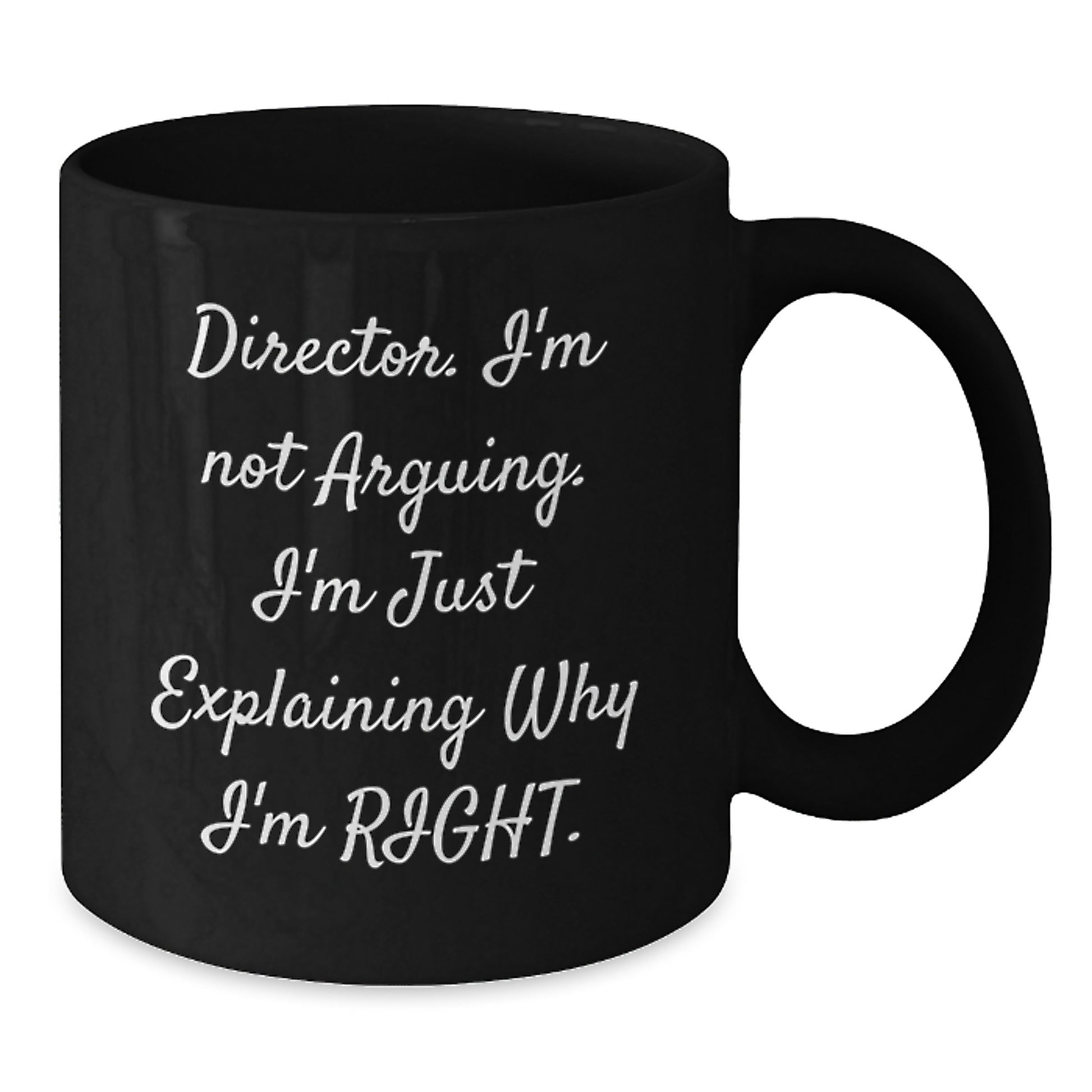 Funny Director Gifts for Him - Director Black Coffee Mug, 11oz or 15oz, Graduation Unique Gifts from Friends - Additional