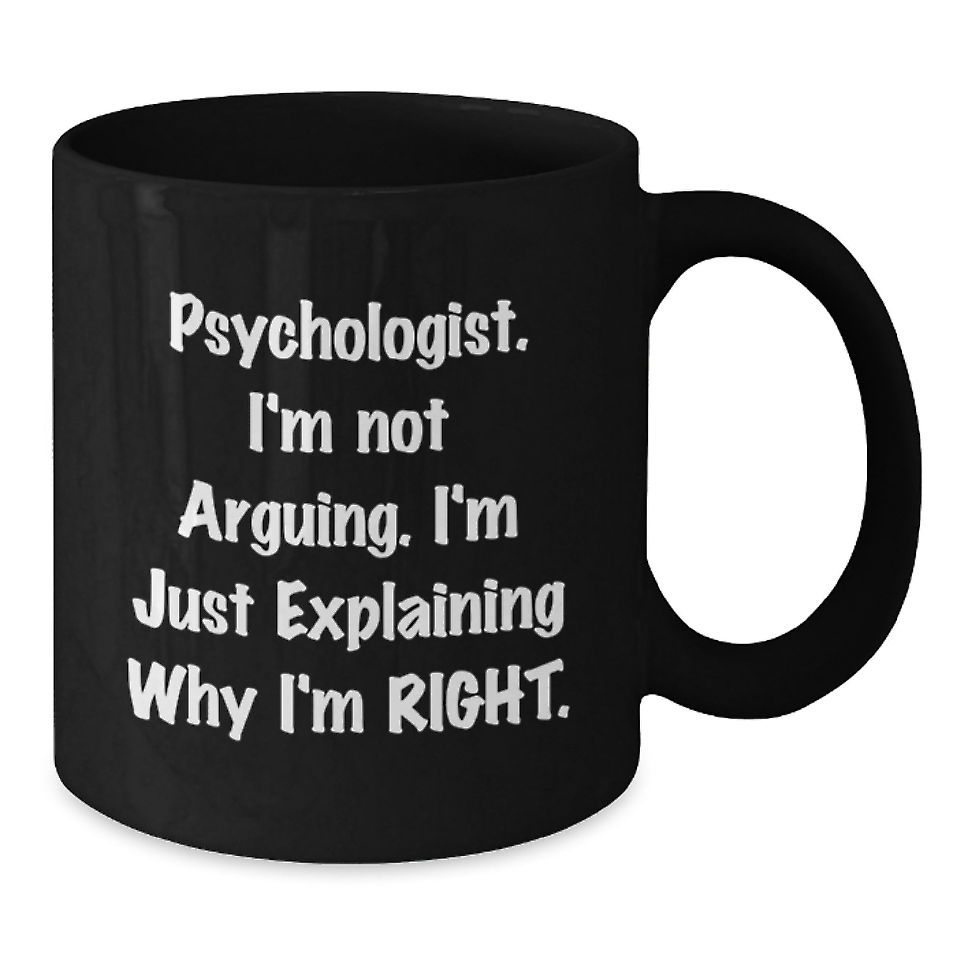 Psychologist Keepsake Black Coffee Mug for Him Birthday Gift 11oz - Additional